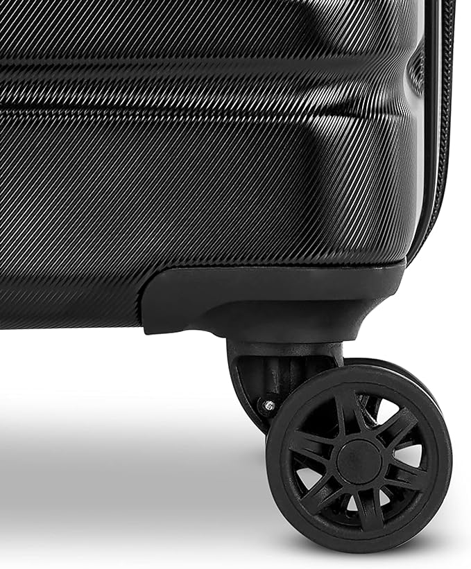 Samsonite Evolve SE Hardside Expandable Luggage with Double Spinner Wheels, Bass Black, 3PC Set (CO/M/L)