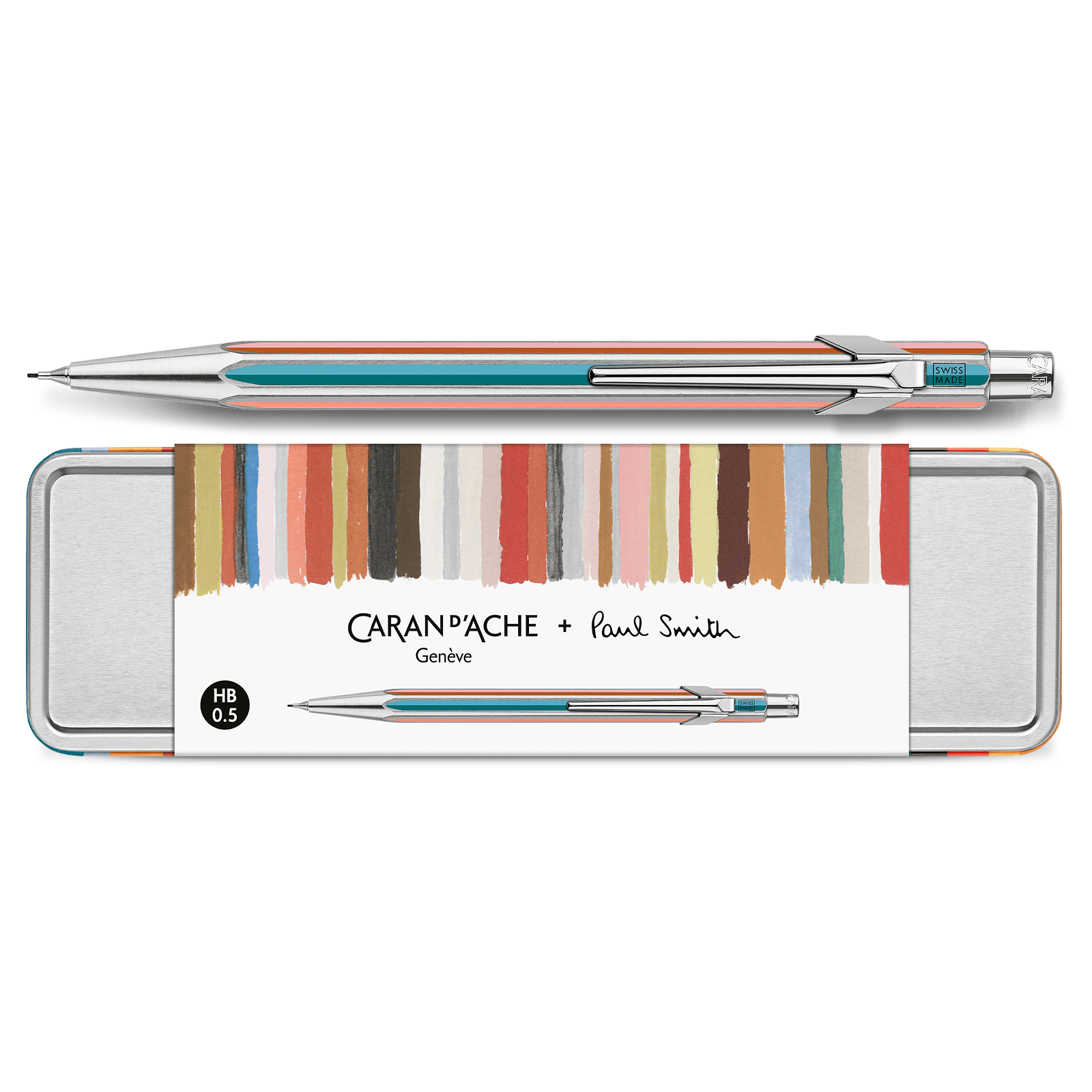 Caran D' Ache 849™ Mechanical Pencil Paul Smith Grey Silver (0.5mm)