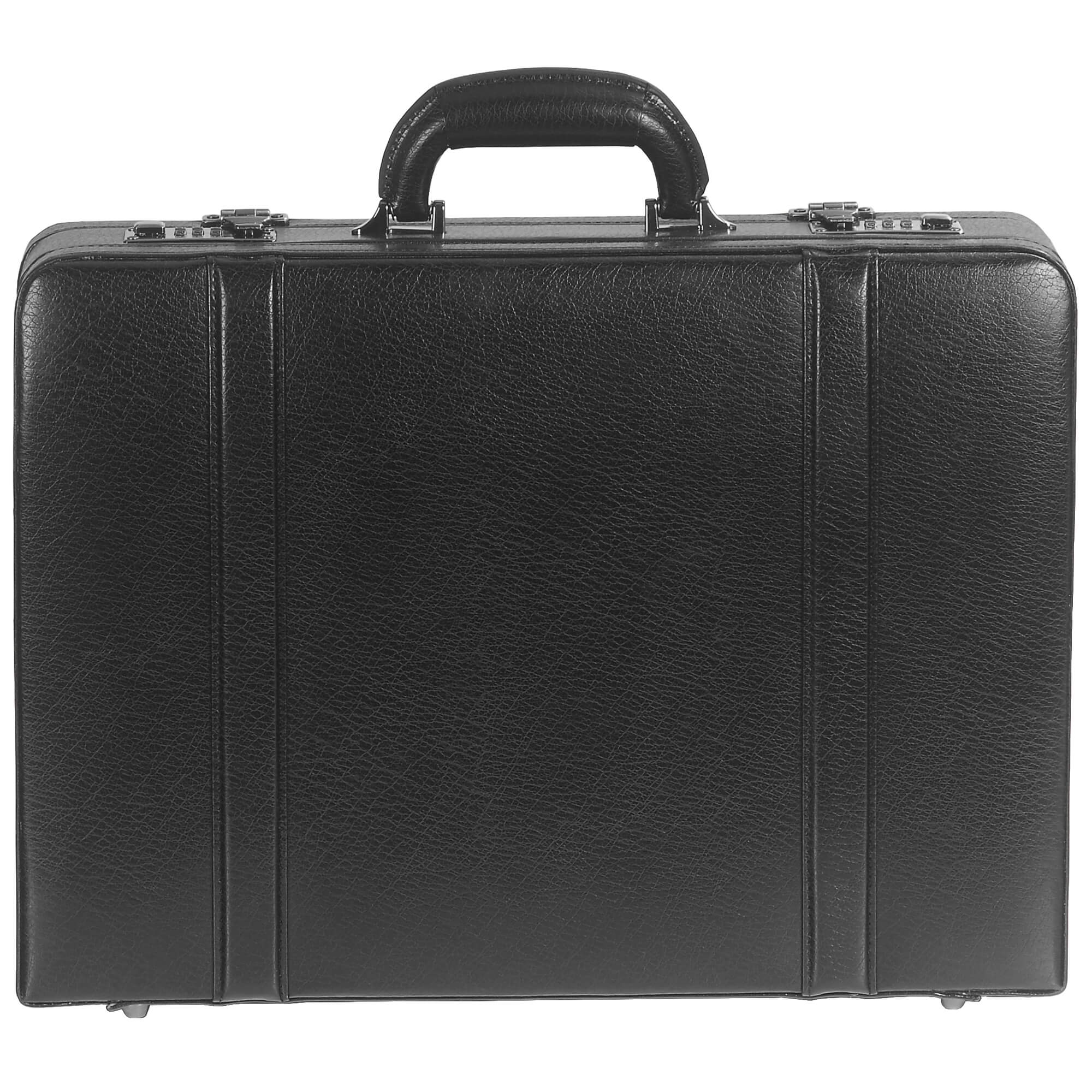 Mancini Leather Expandable Attache Case Burgundy