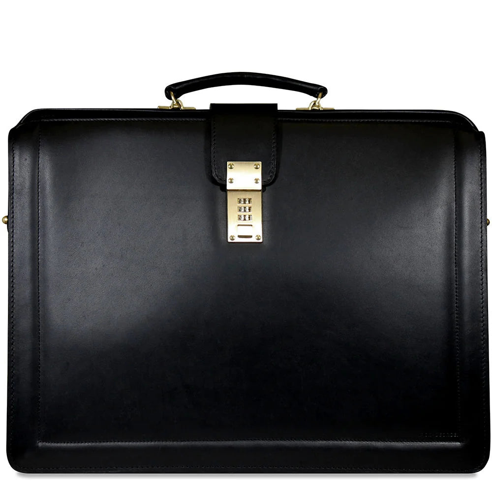 Jack Georges Belting Leather Classic Combination Lock Briefbag #9005