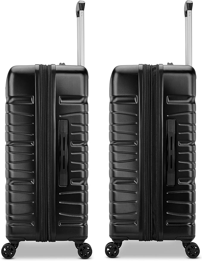 Samsonite Evolve SE Hardside Expandable Luggage with Double Wheels, Bass Black, Medium Spinner