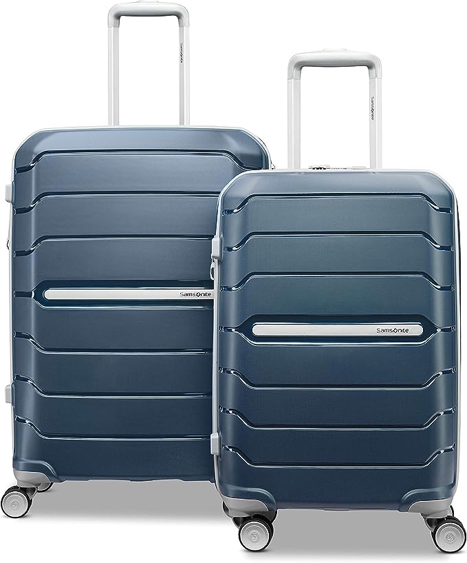 Samsonite Freeform Hardside Expandable with Double Spinner Wheels, Navy, 2-Piece Set (21/28)