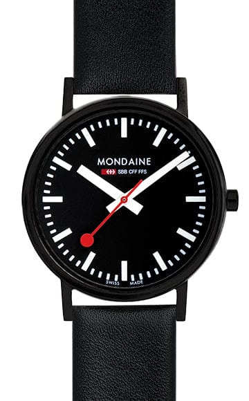 Mondaine Classic Black, 36 mm Unisex Watch