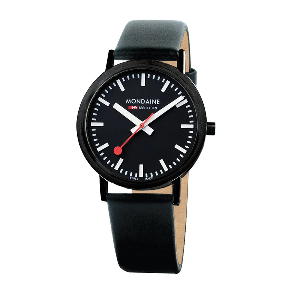 Mondaine Classic Black, 36 mm Unisex Watch