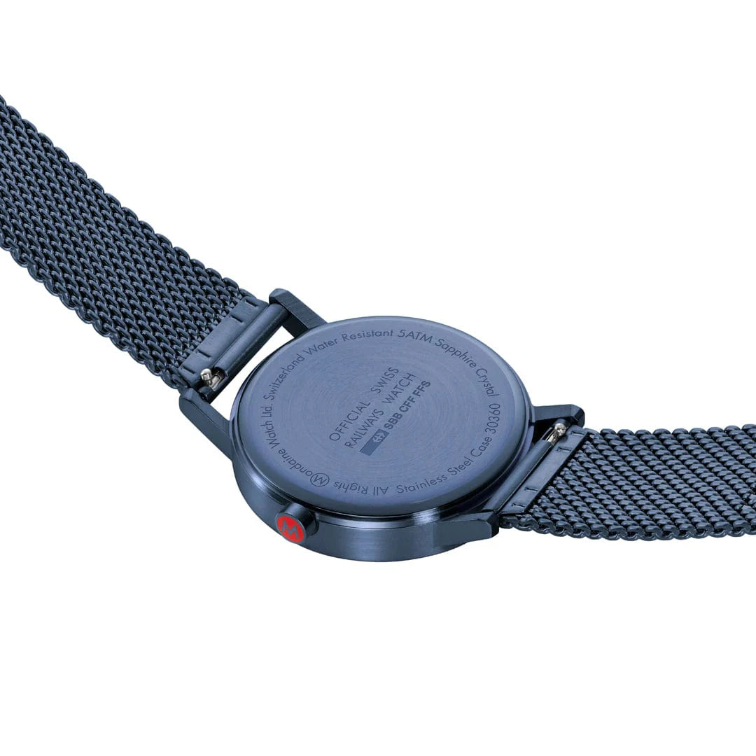 Mondaine Classic Stainless Steel Mesh, 40 mm A660.30360.1BSBM