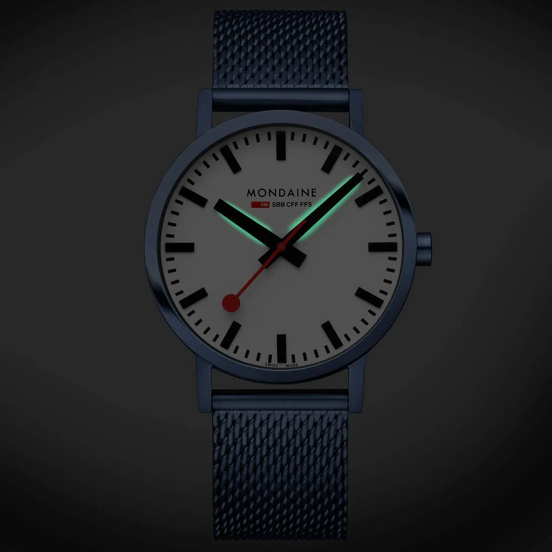 Mondaine Classic Stainless Steel Mesh, 40 mm A660.30360.1BSBM