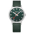 Mondaine Classic Brushed Steel Forest Green Textile, 40 mm Men's Watch