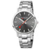 Mondaine Classic 40 mm, Stainless Steel Link Men's Watch Gray Sundial