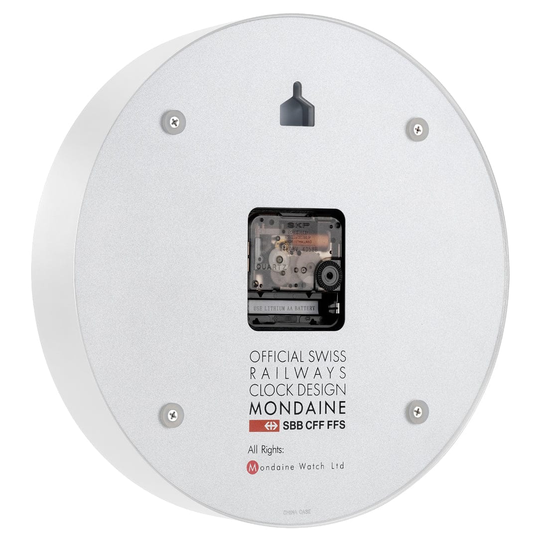 Mondaine Wall Clock White 25 cm - Altman Luggage 