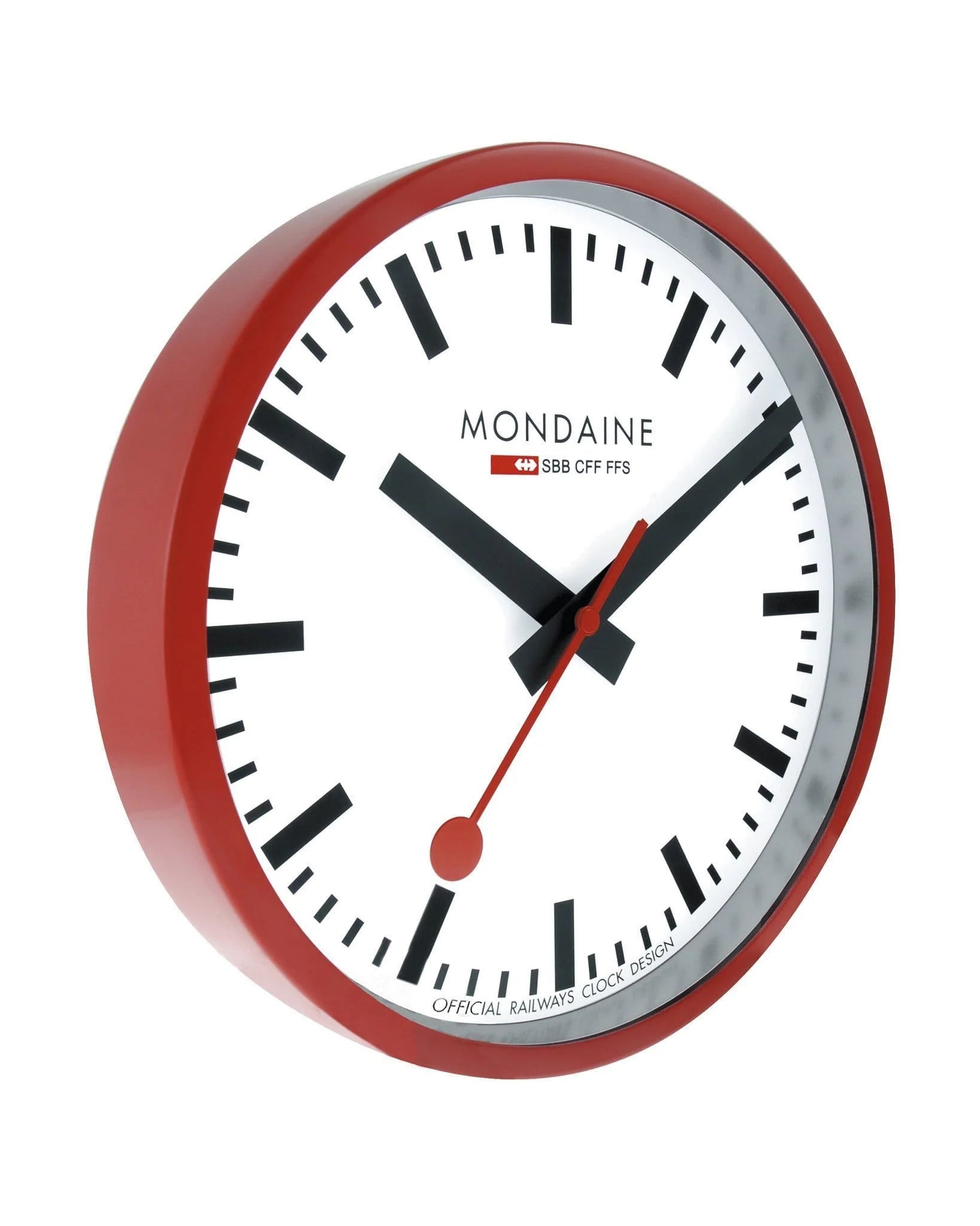 Mondaine Wall Clock Red 25 cm - Altman Luggage 