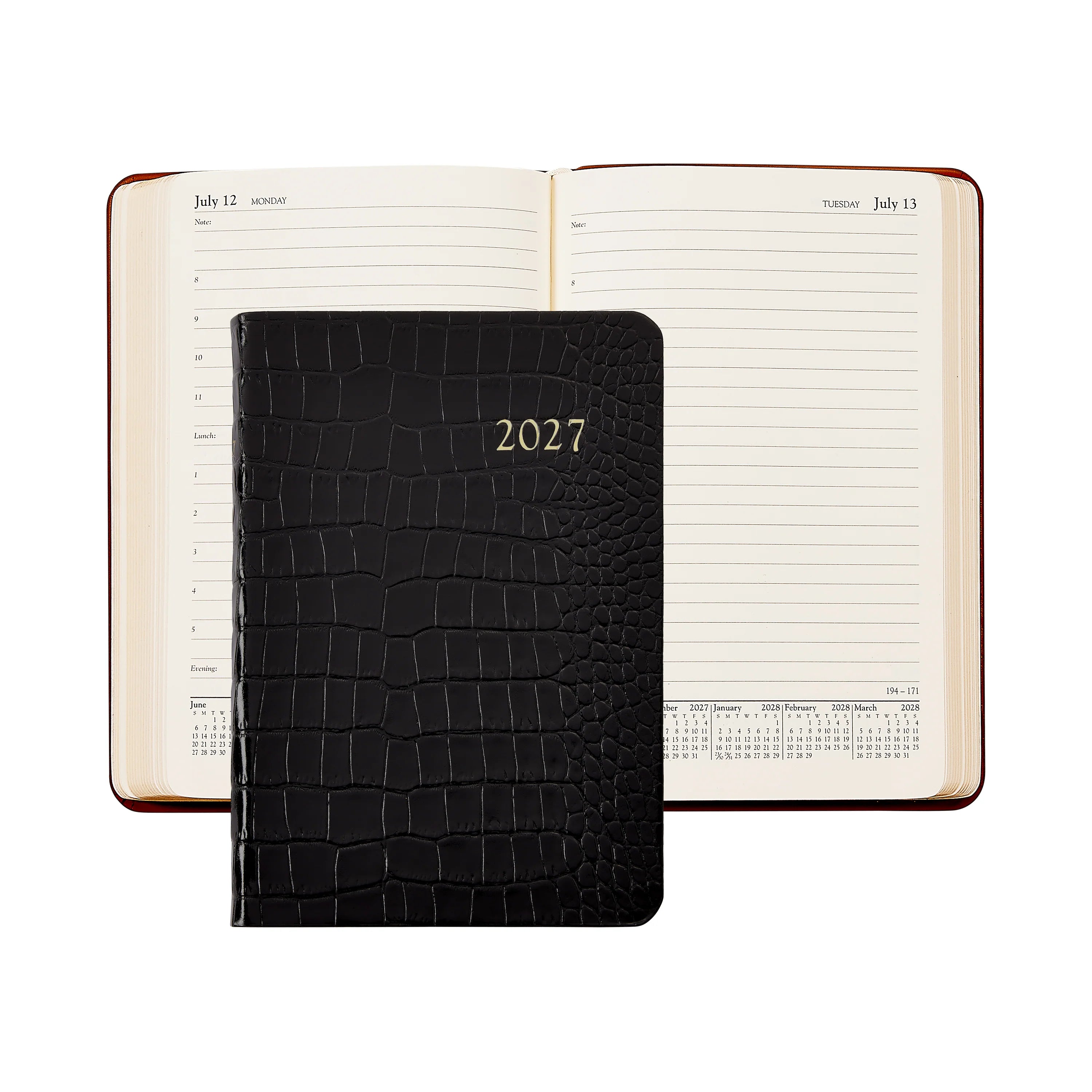 Graphic Image 2027 Daily Journal Embossed Croc Leather