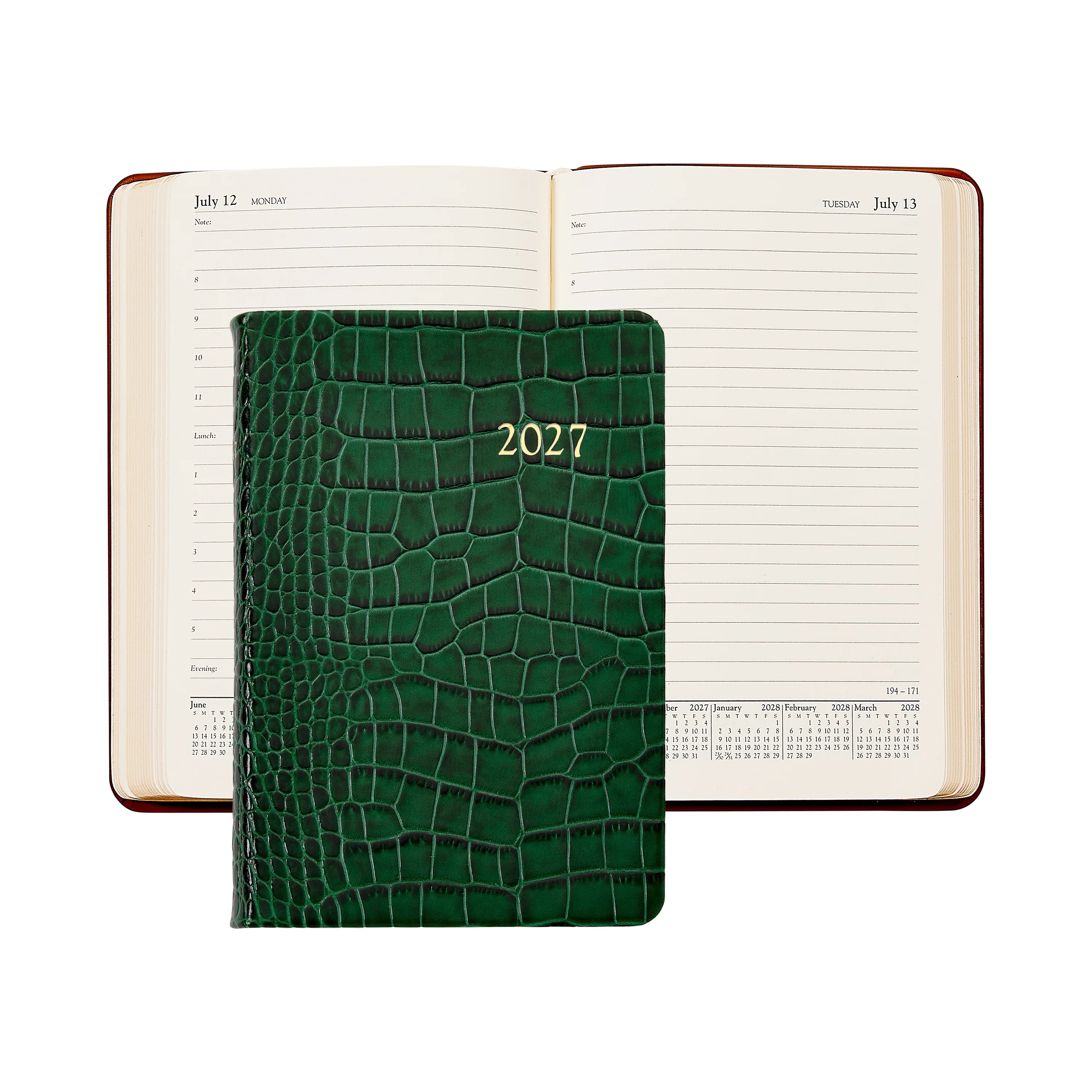 Graphic Image 2027 Daily Journal Embossed Croc Leather