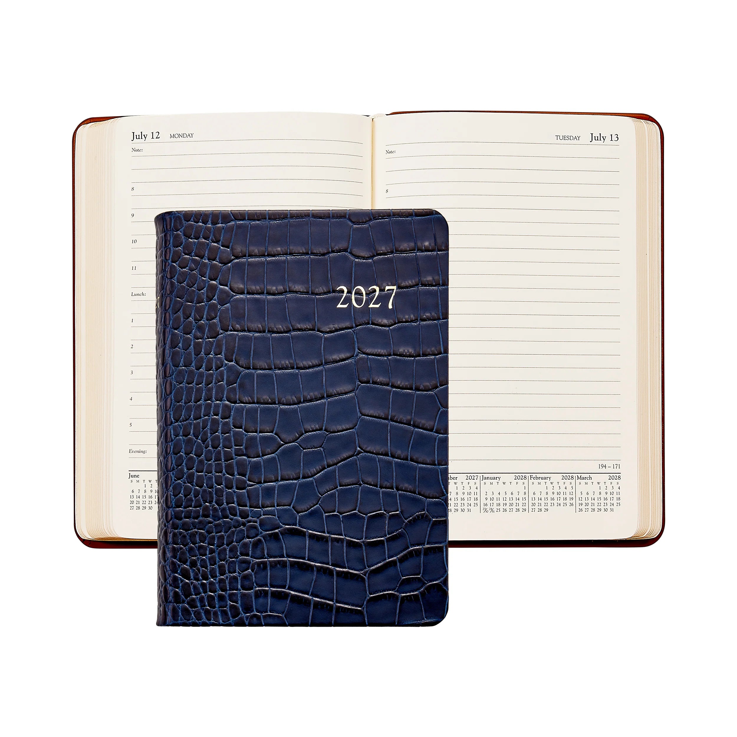 Graphic Image 2027 Daily Journal Embossed Croc Leather