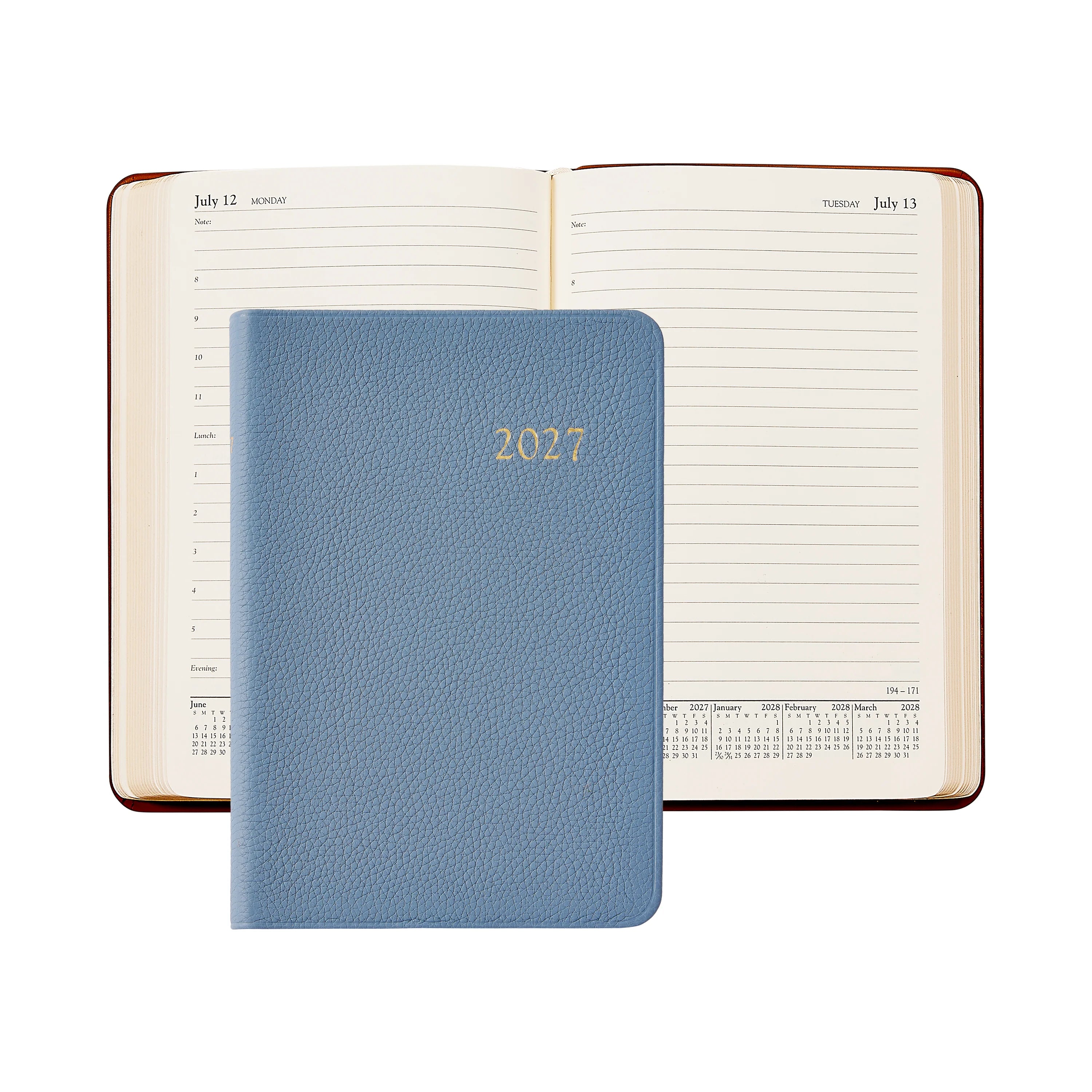 Graphic Image 2027 Daily Journal Pebble Grain Leather Planner