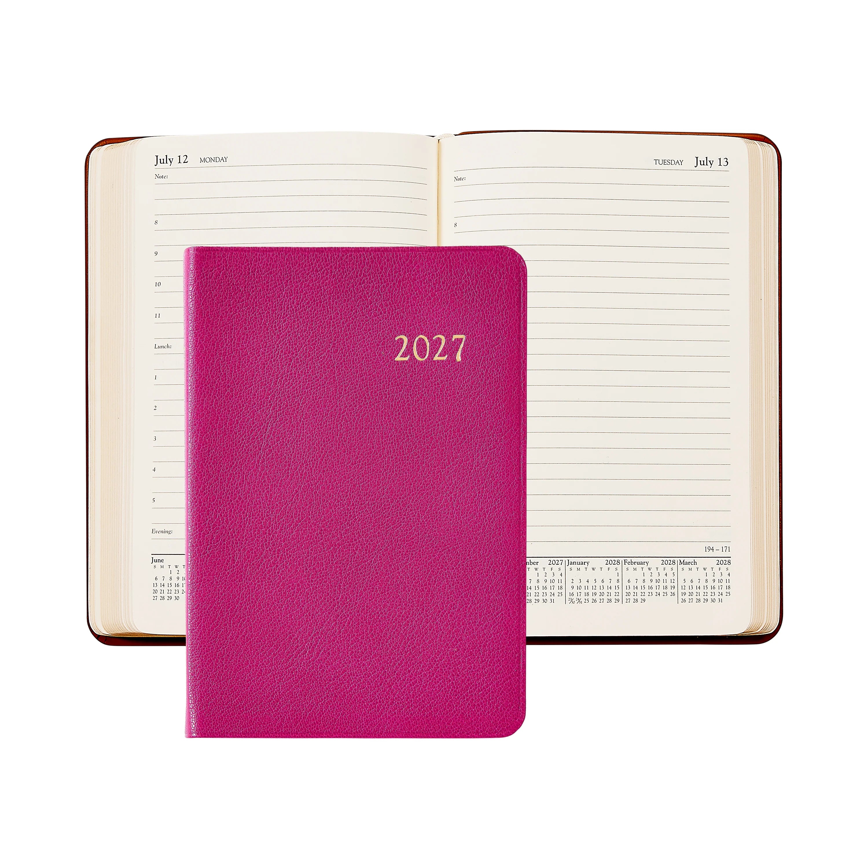 Graphic Image 2027 Daily Journal Goatskin Leather