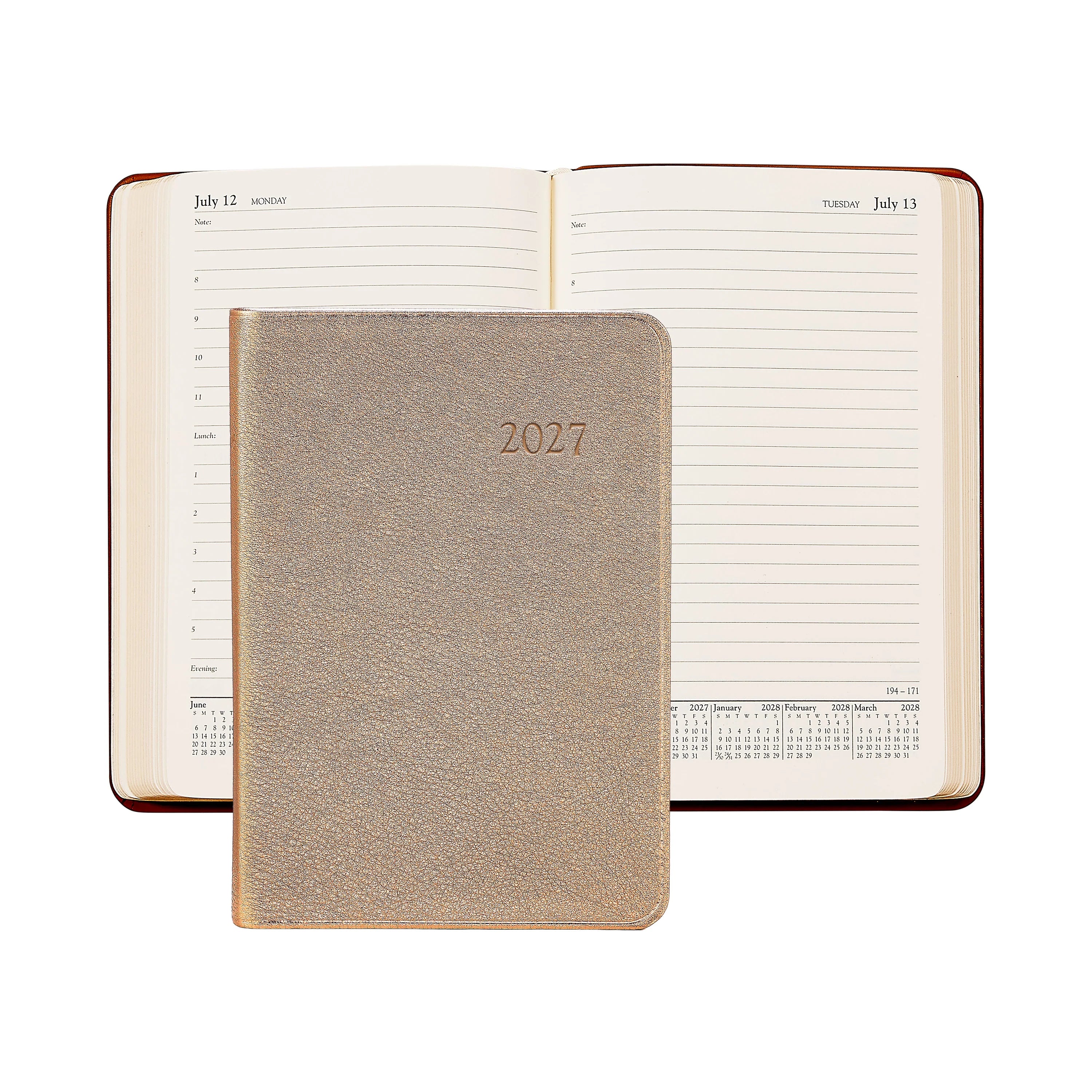 Graphic Image 2027 Daily Journal Goatskin Leather