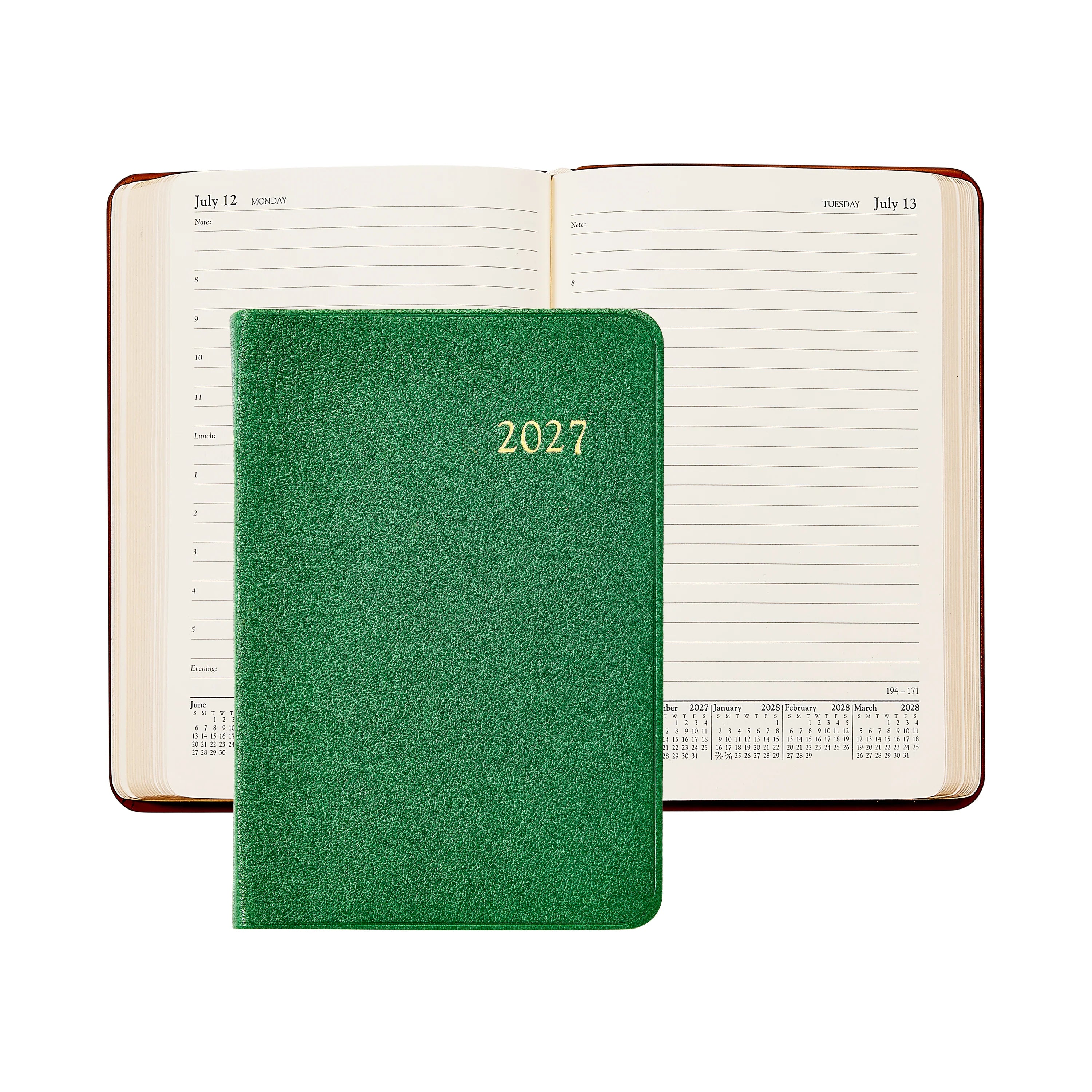 Graphic Image 2027 Daily Journal Goatskin Leather
