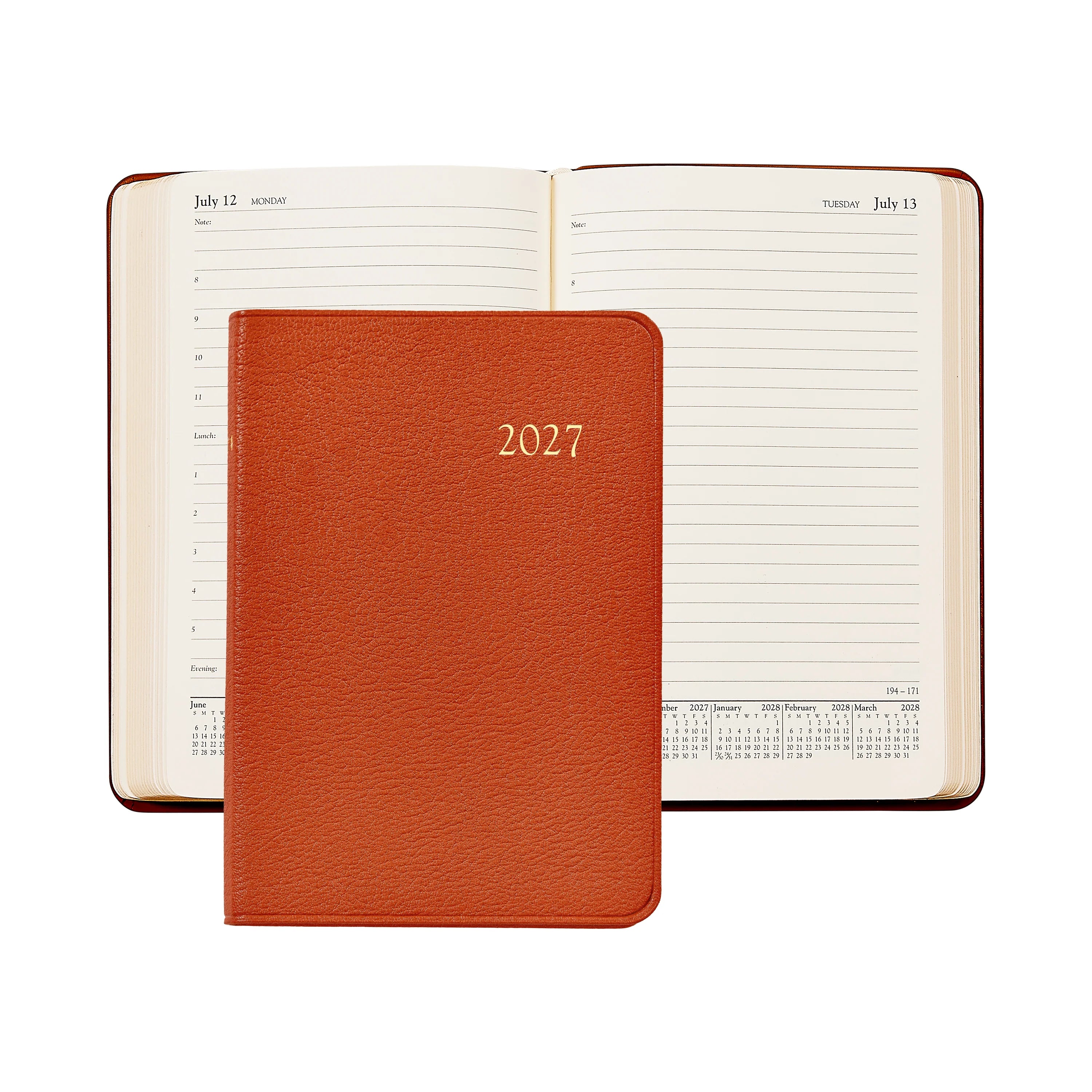 Graphic Image 2027 Daily Journal Goatskin Leather