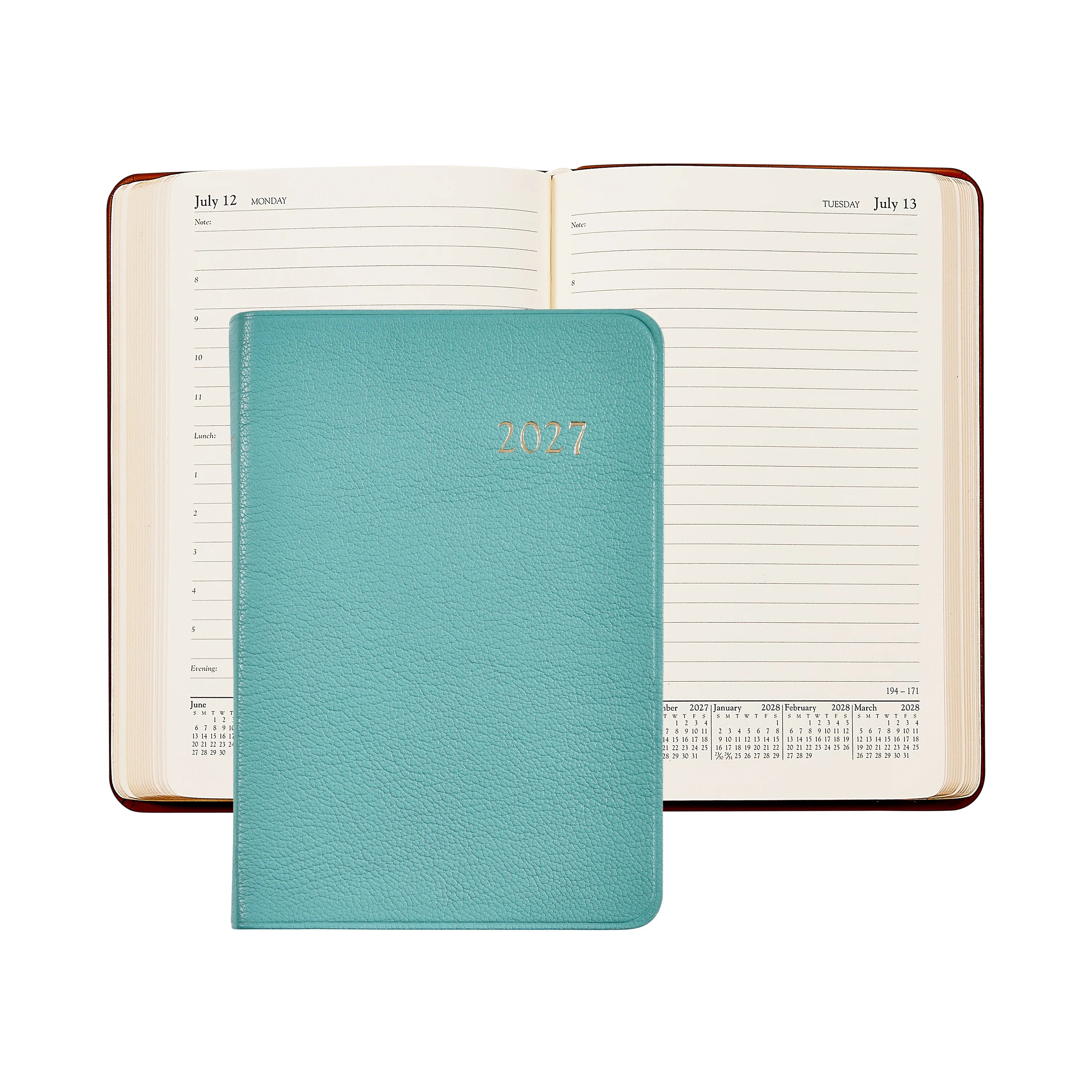 Graphic Image 2027 Daily Journal Goatskin Leather