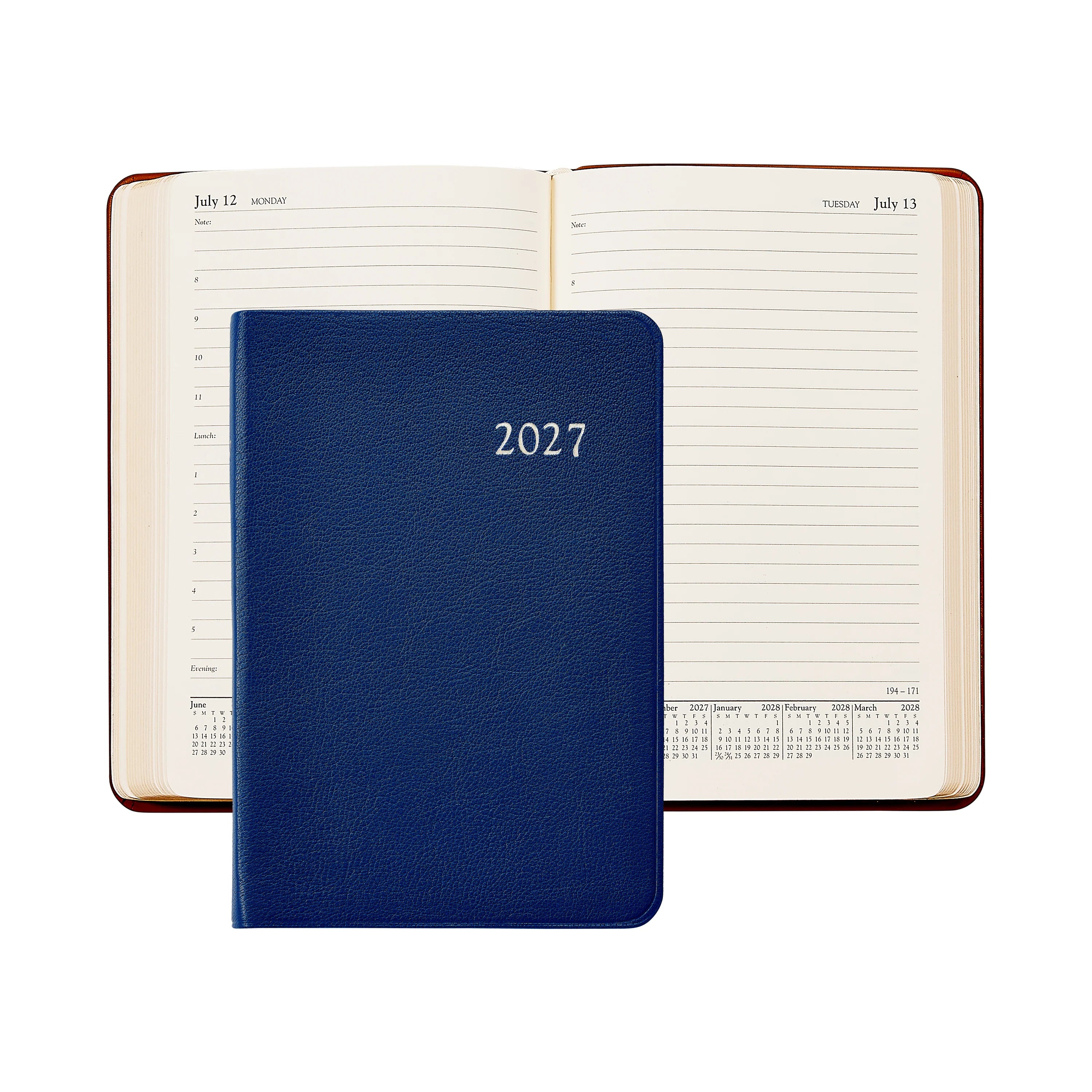 Graphic Image 2027 Daily Journal Goatskin Leather