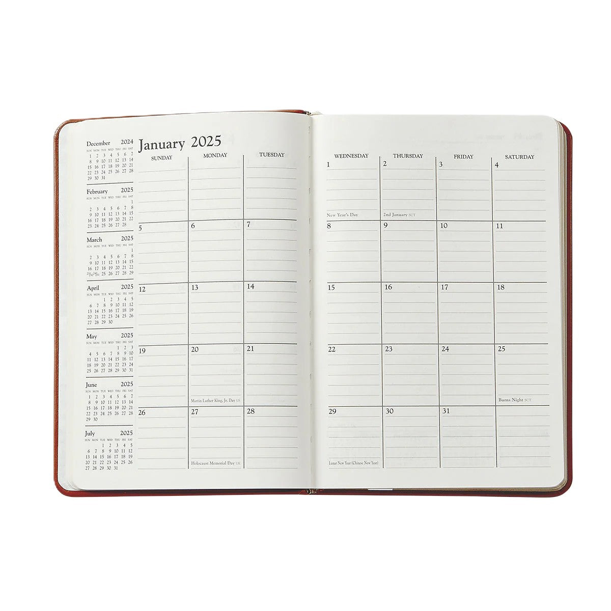 Graphic Image 2026 Daily Journal Traditional Leather Planner