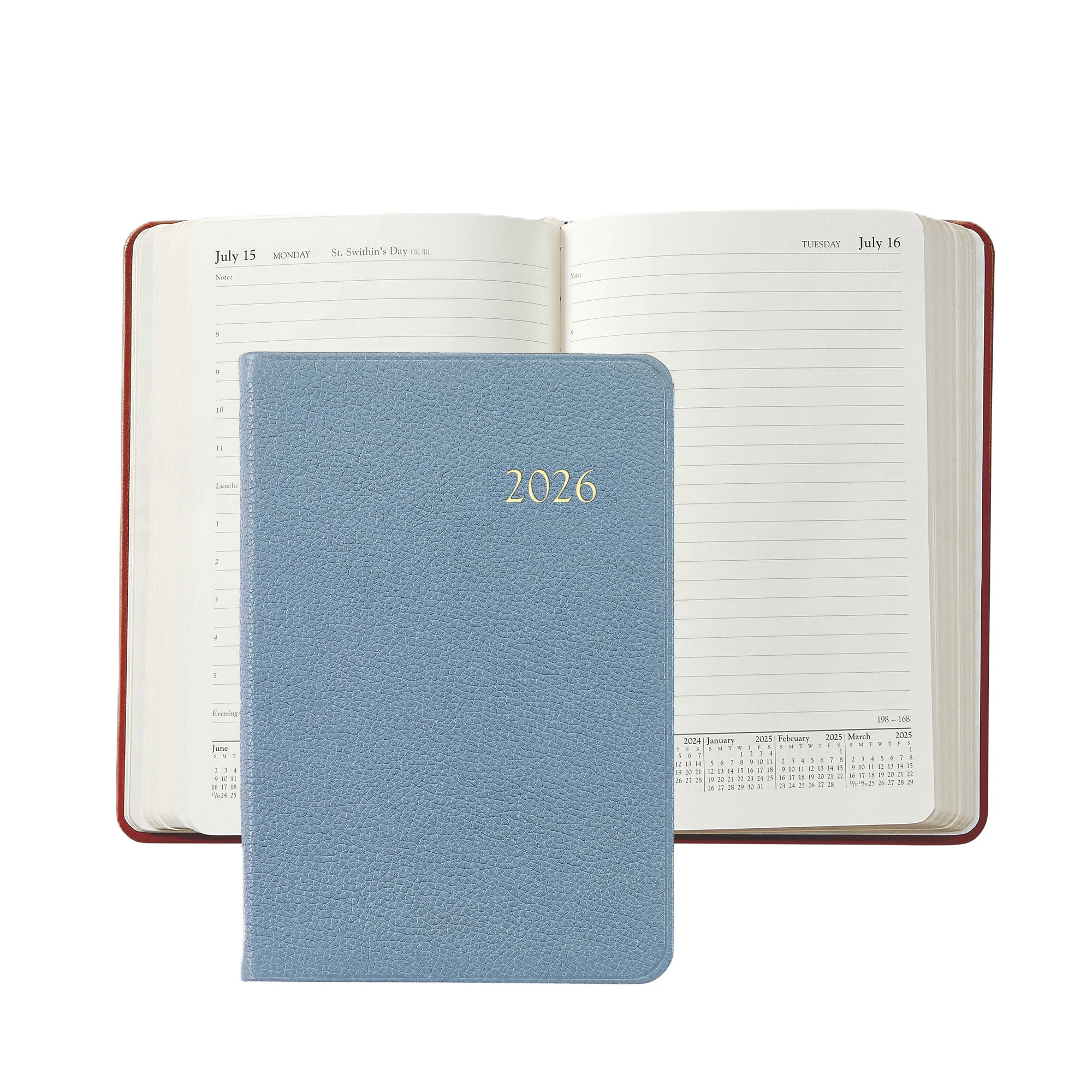 Graphic Image 2026 Daily Journal Pebble Grain Leather Planner