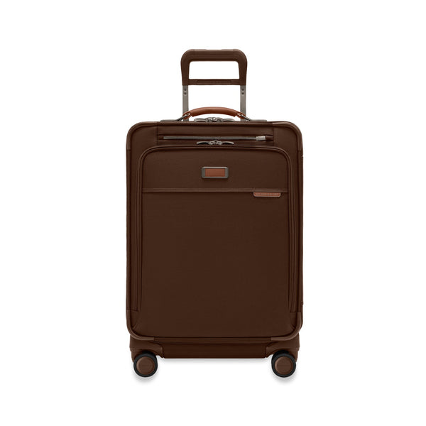 Briggs and Riley Baseline Compact 24" Checked Expandable Spinner Limited Edition Chocolate