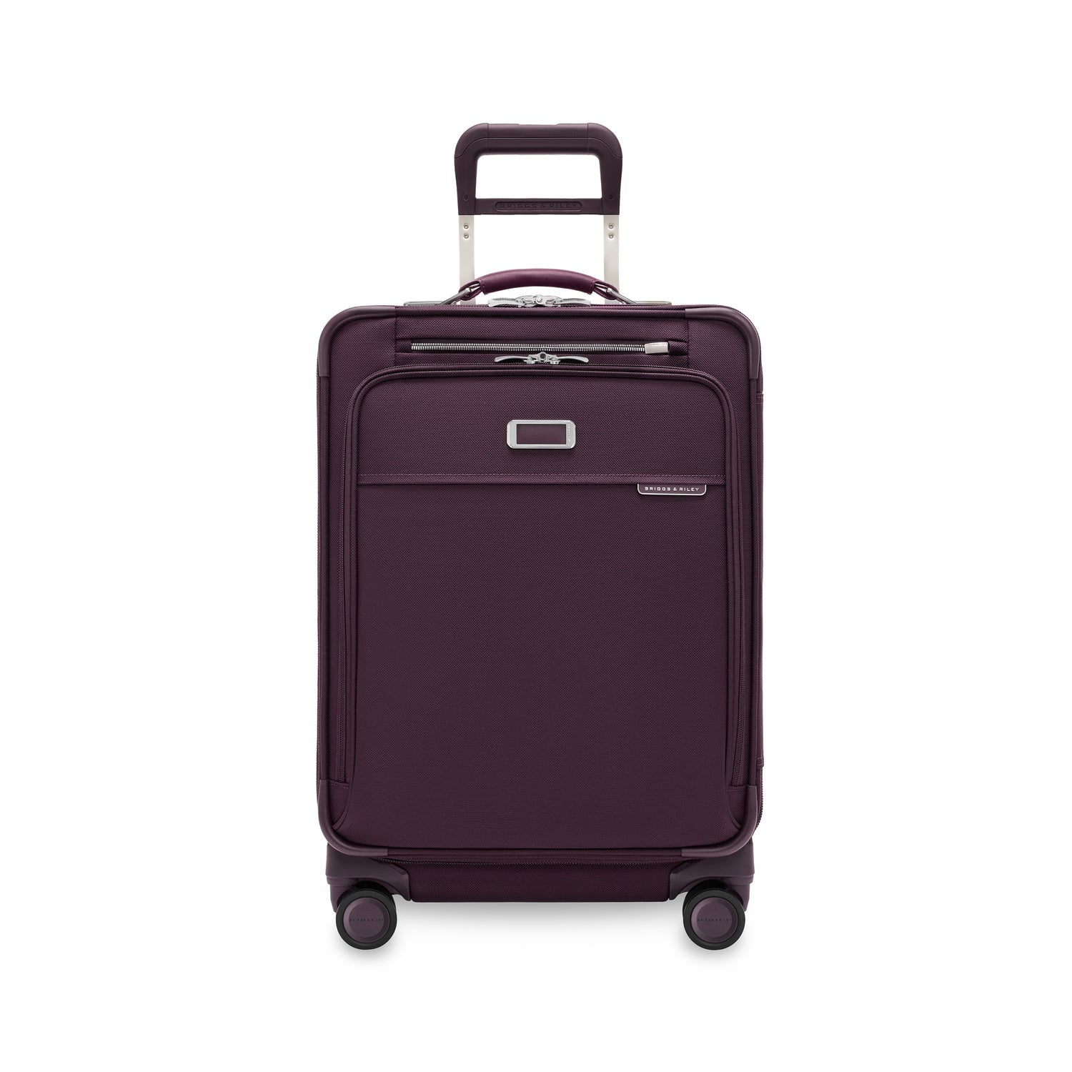 Briggs & Riley Baseline Compact 24" Checked Expandable Spinner Plum
