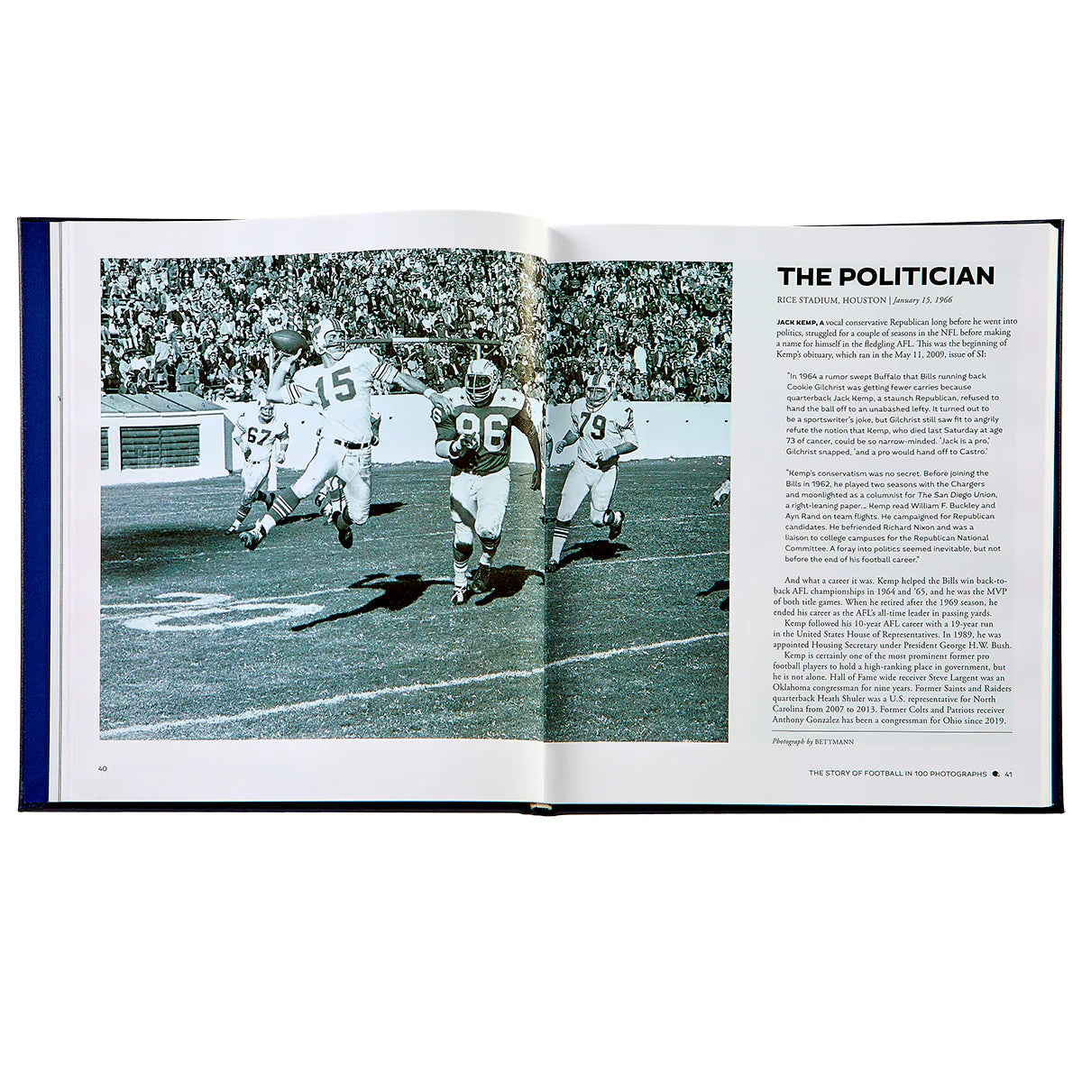 Graphic Image The Story of Football Navy Bonded Leather