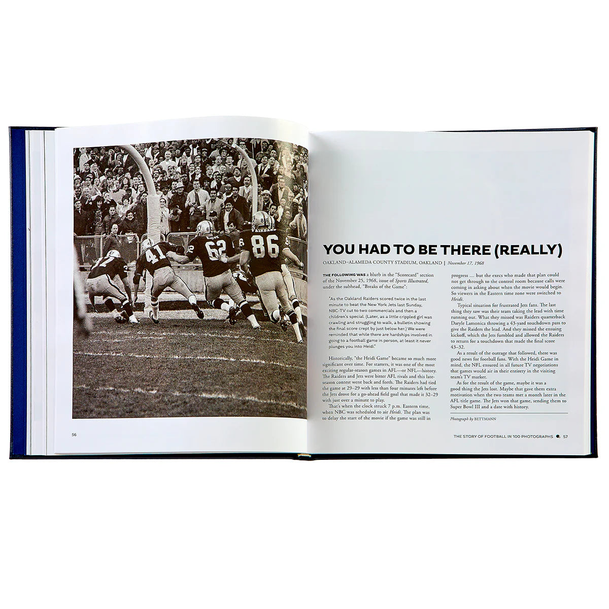 Graphic Image The Story of Football Navy Bonded Leather