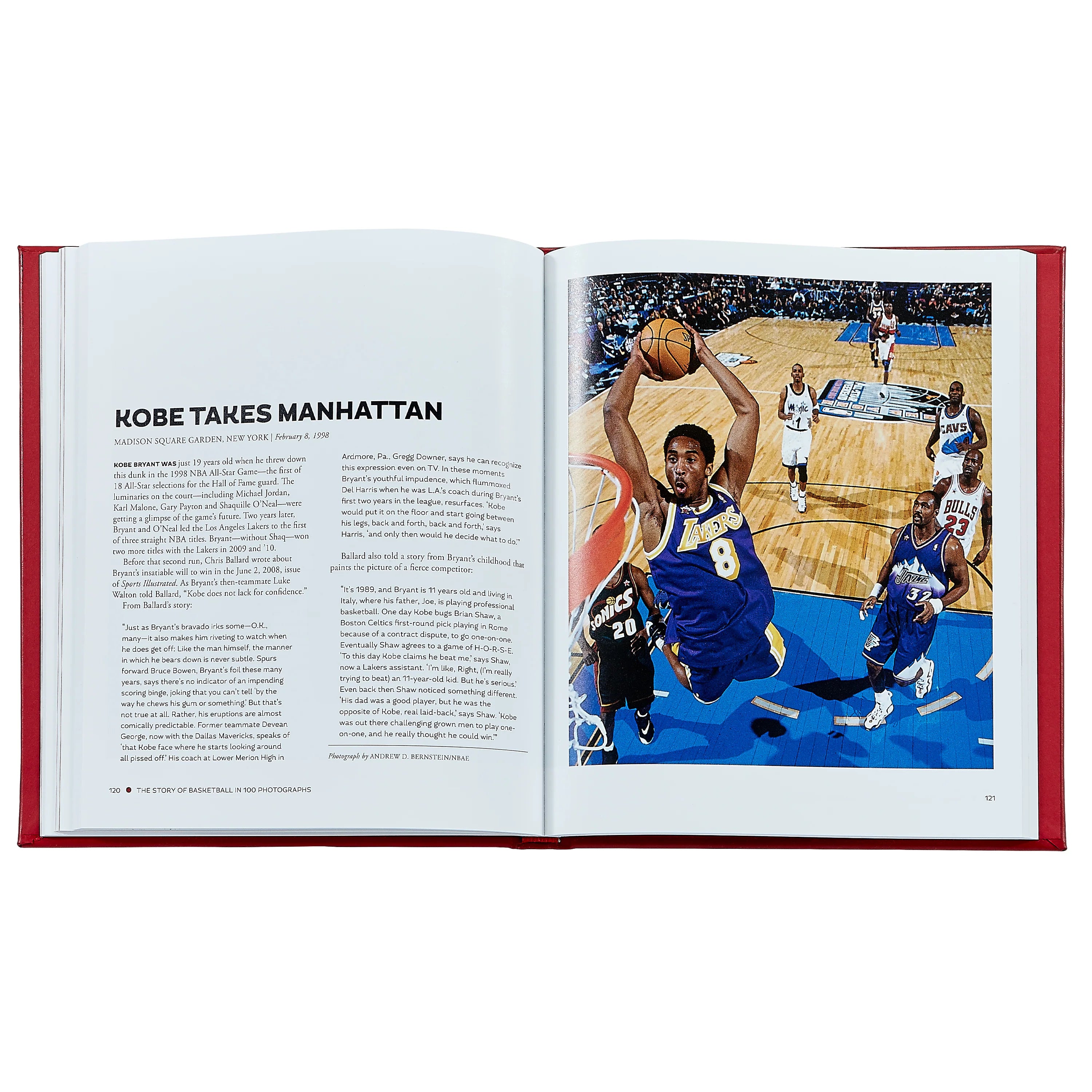 Graphic Image The Story of Basketball Red Bonded Leather