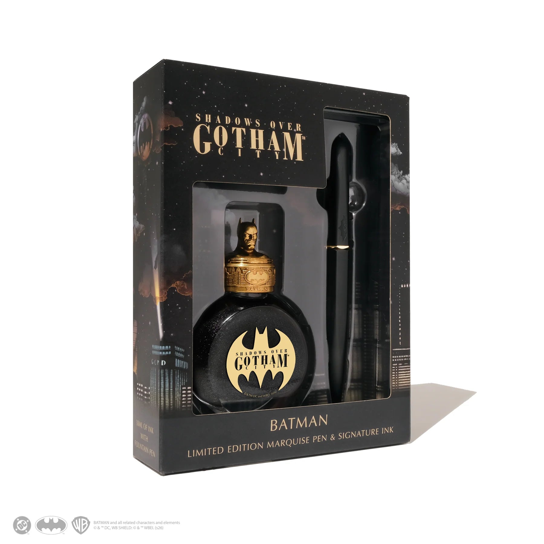 Ferris Wheel Press Limited Edition Batman Marquise Fountain Pen and 38ml Ink Set