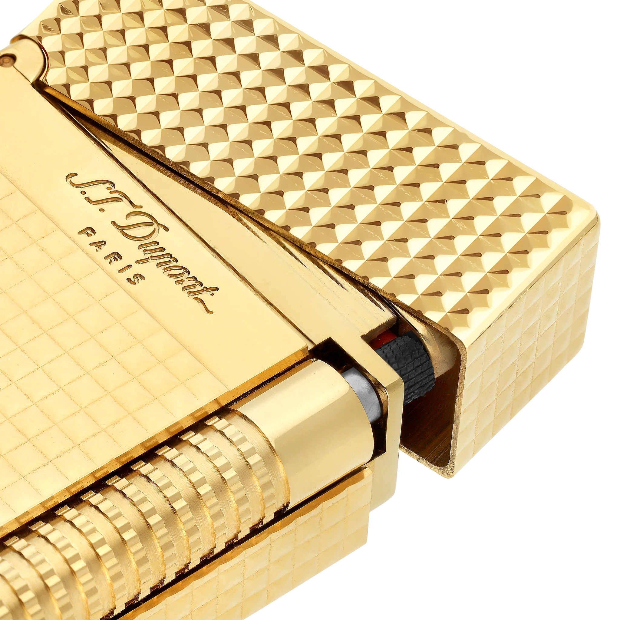 S.T. Dupont Le Grand Diamond Head Lighter Golden
