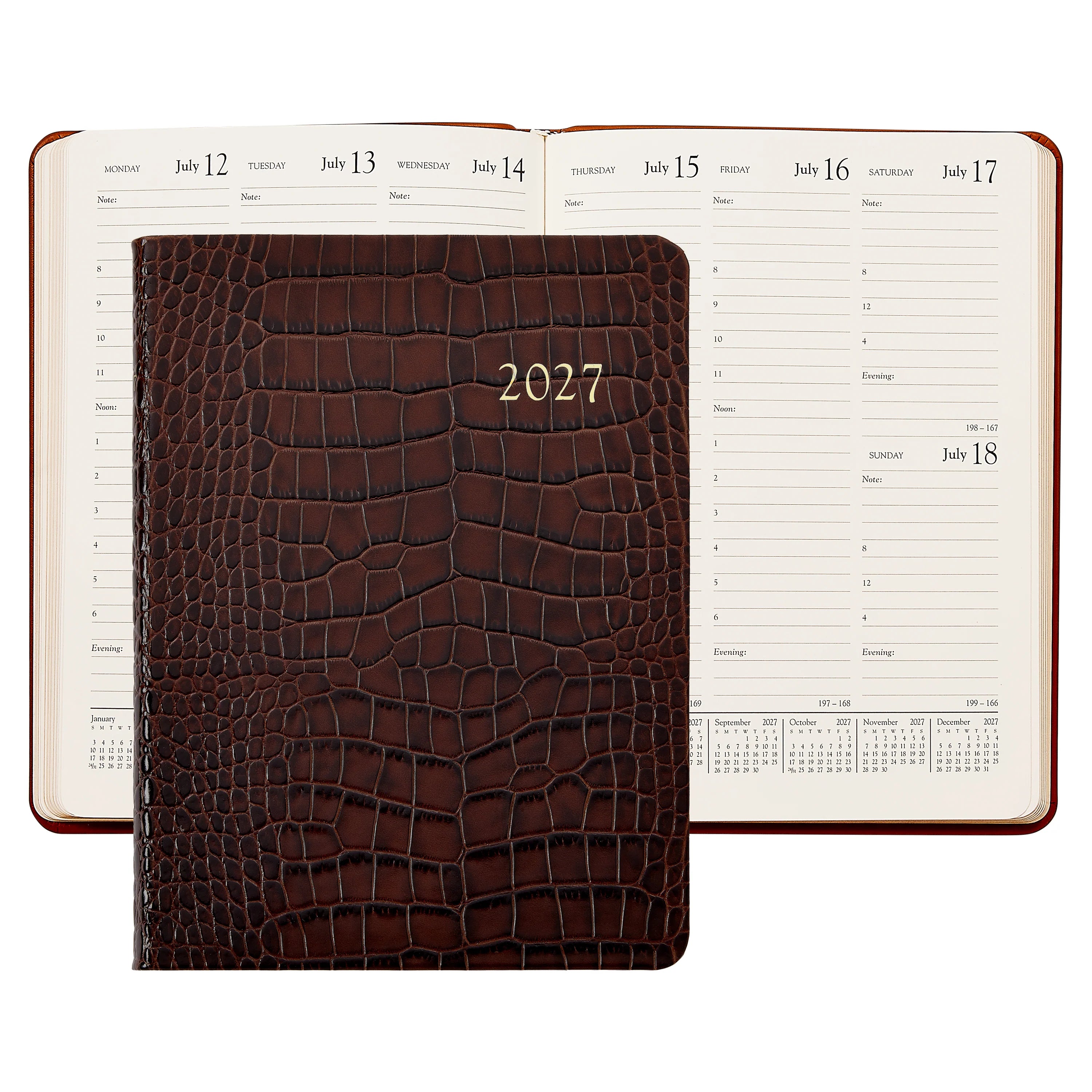 Graphic Image 2027 Desk Diary Embossed Croc Leather