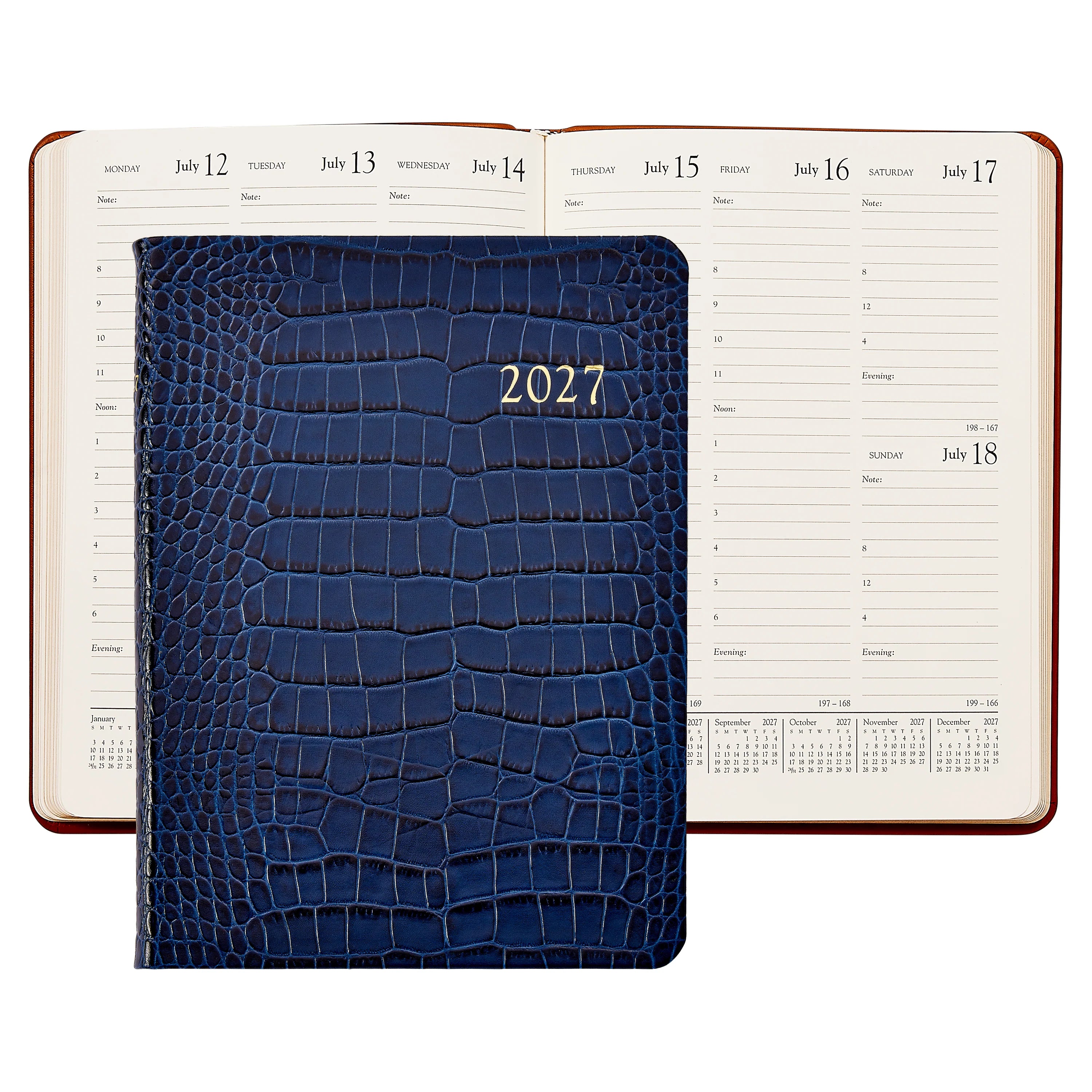 Graphic Image 2027 Desk Diary Embossed Croc Leather