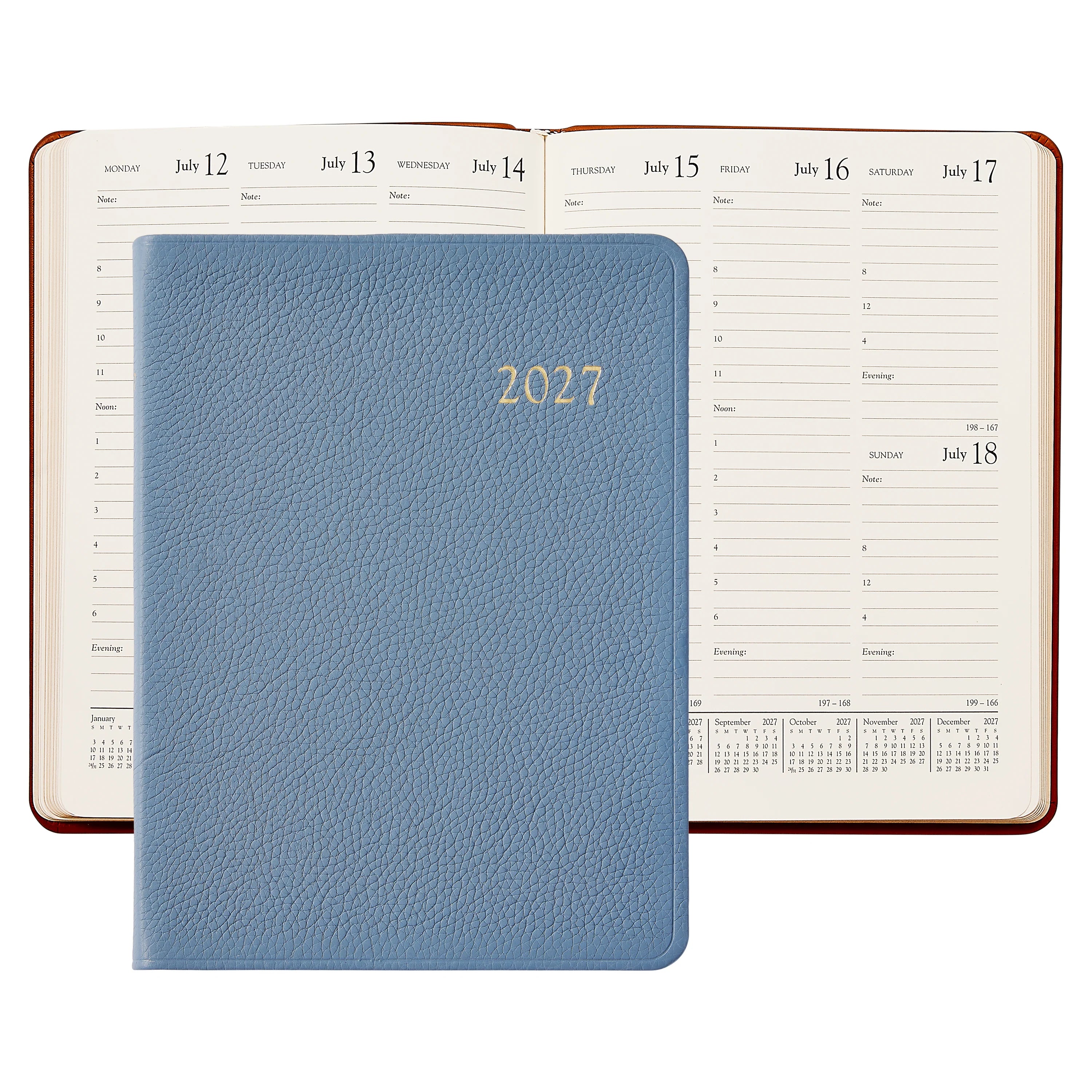 Graphic Image 2027 Desk Diary Pebble Grain Leather