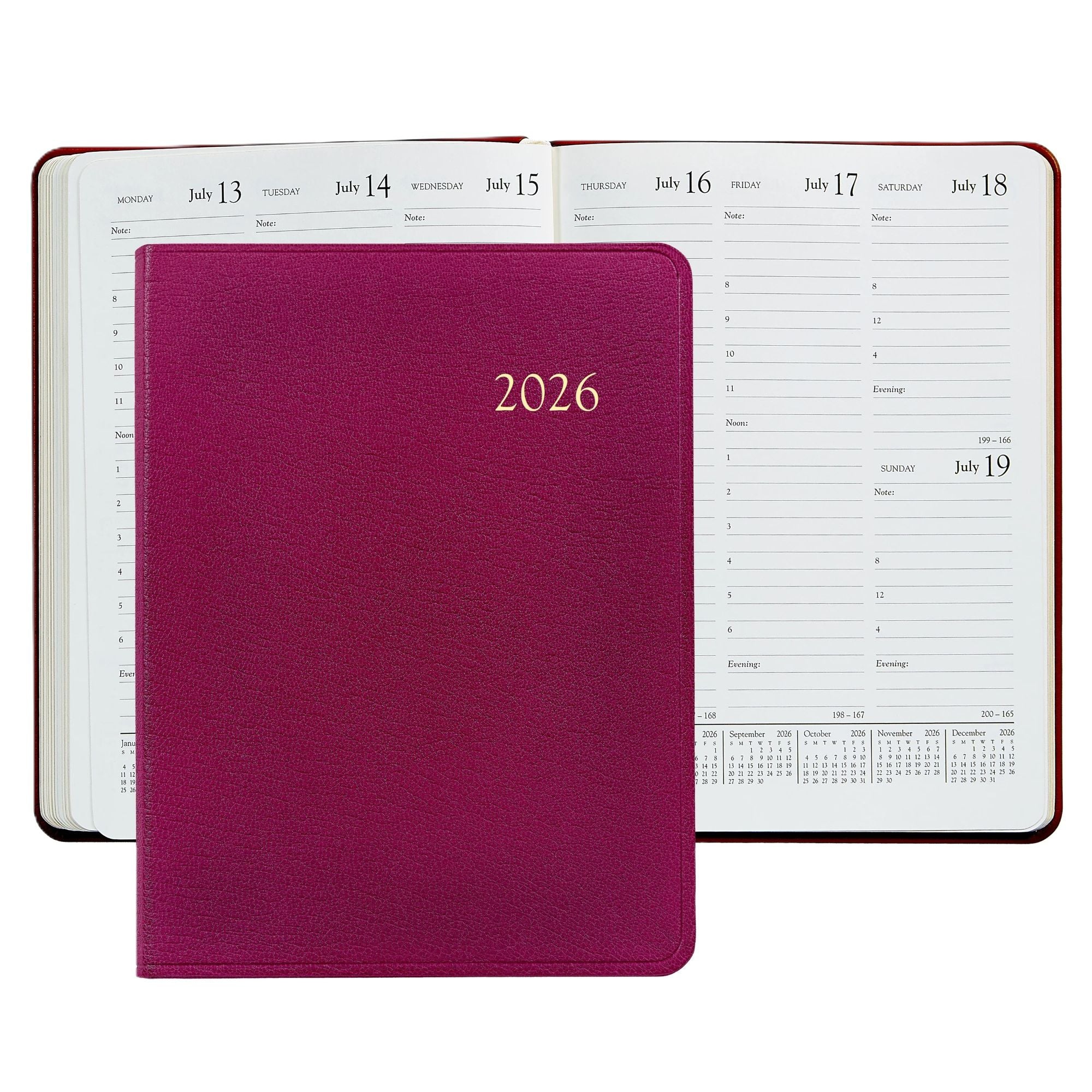Graphic Image 2026 Desk Diary Goatskin Leather