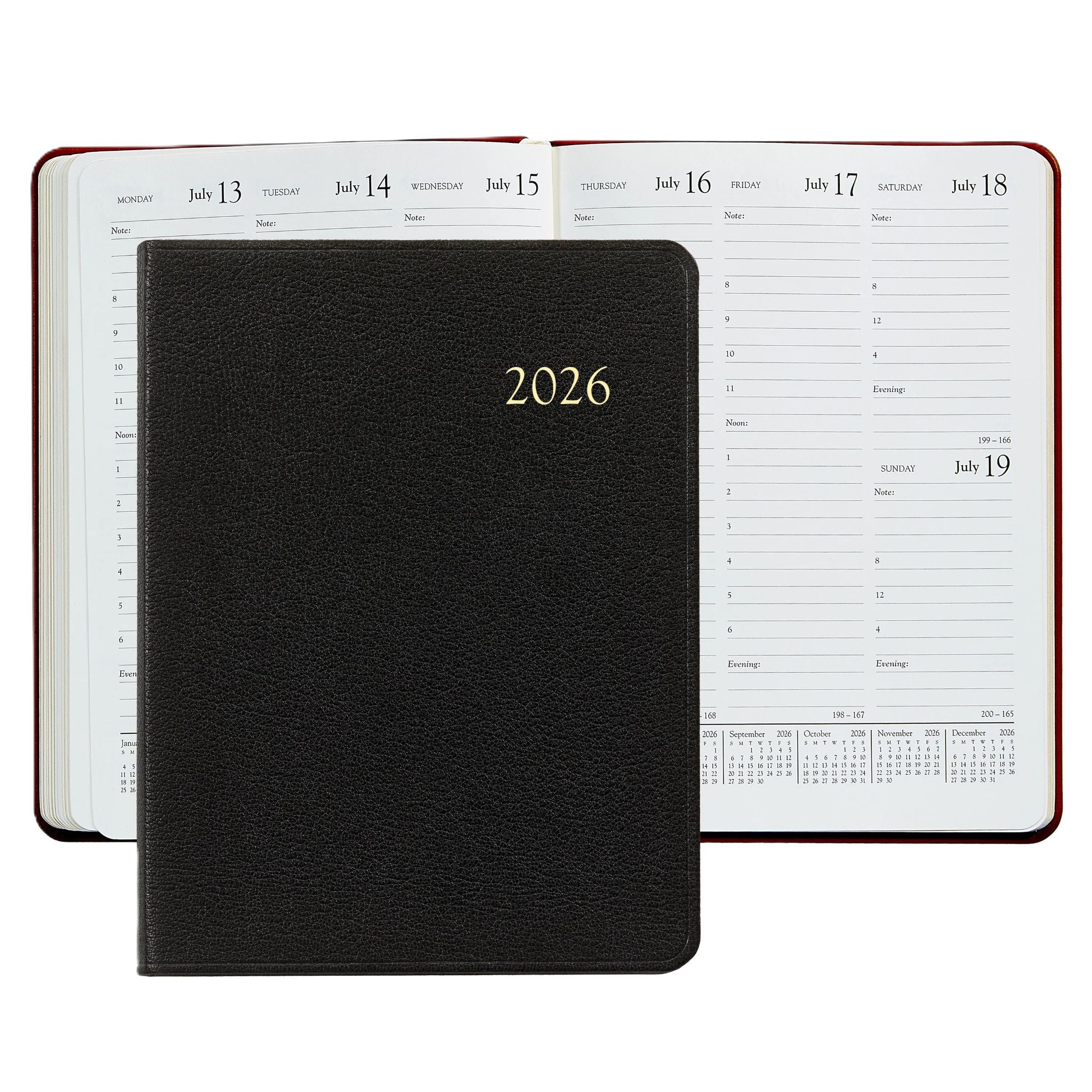 Graphic Image 2026 Desk Diary Goatskin Leather