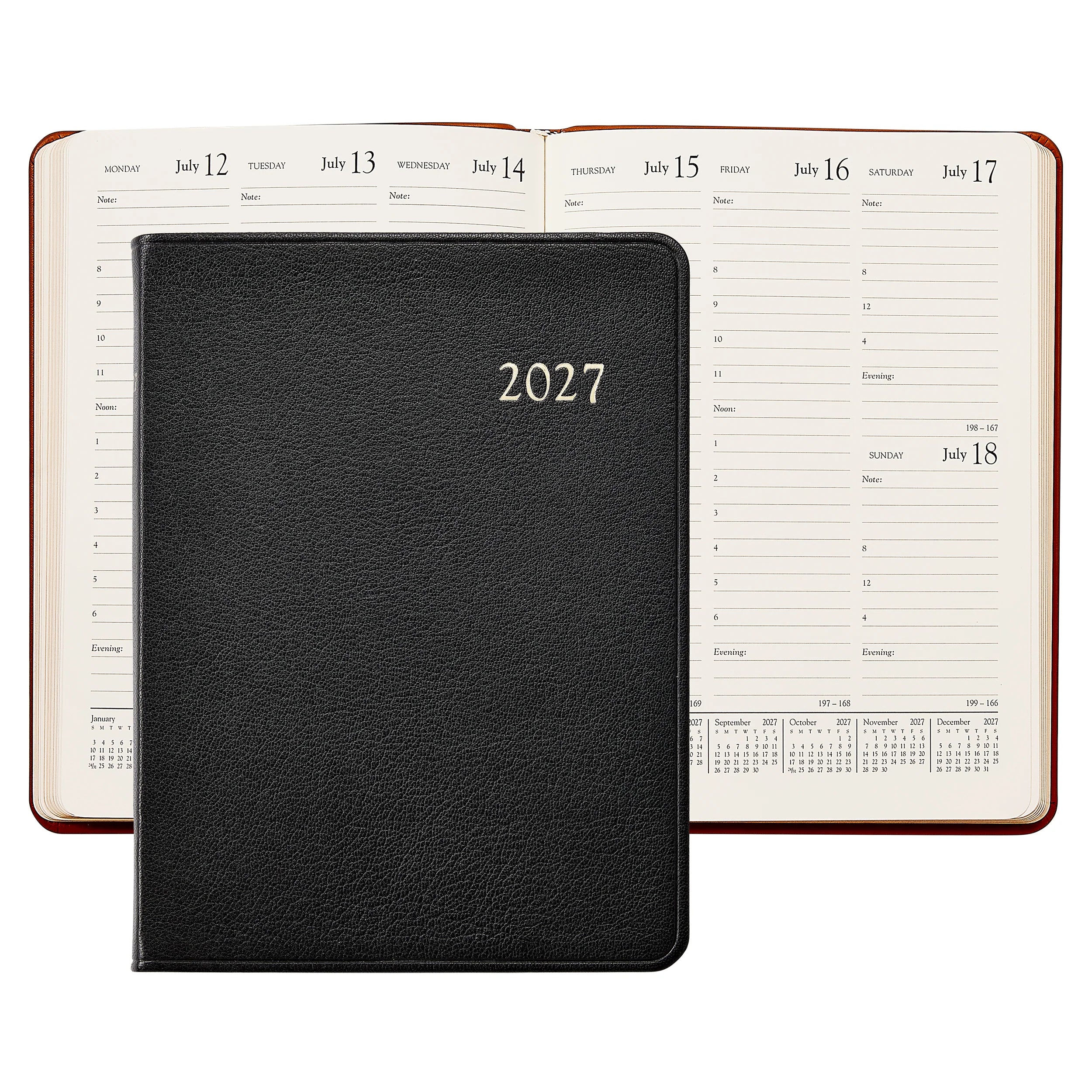 Graphic Image 2027 Desk Diary Goatskin Leather