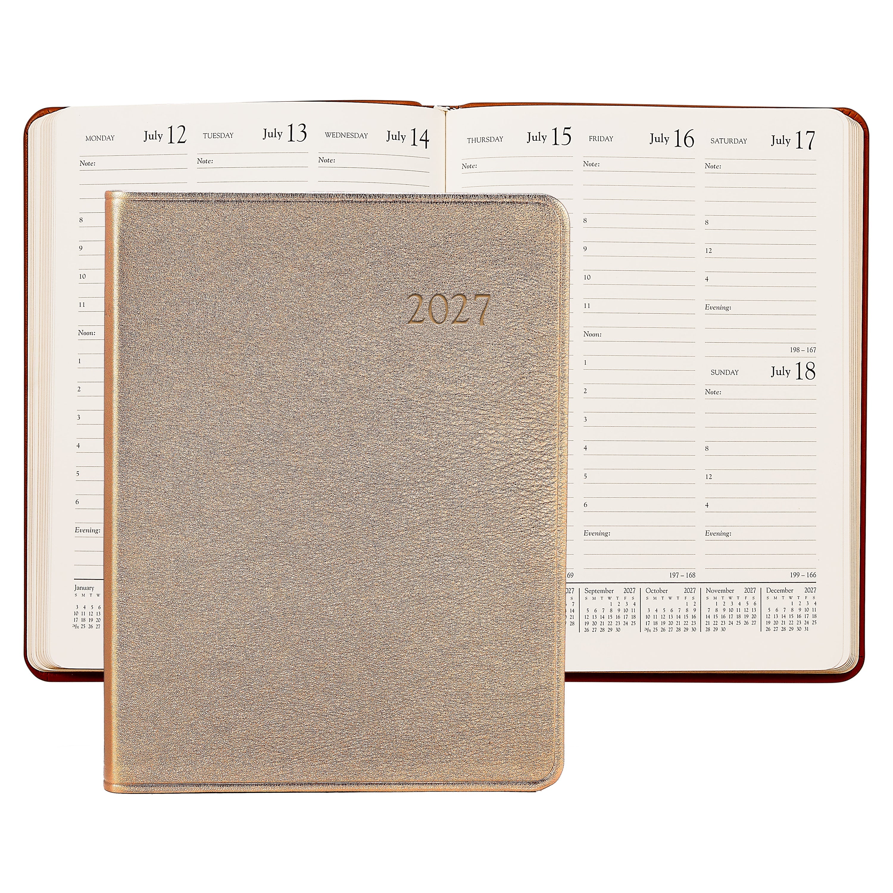 Graphic Image 2027 Desk Diary Goatskin Leather