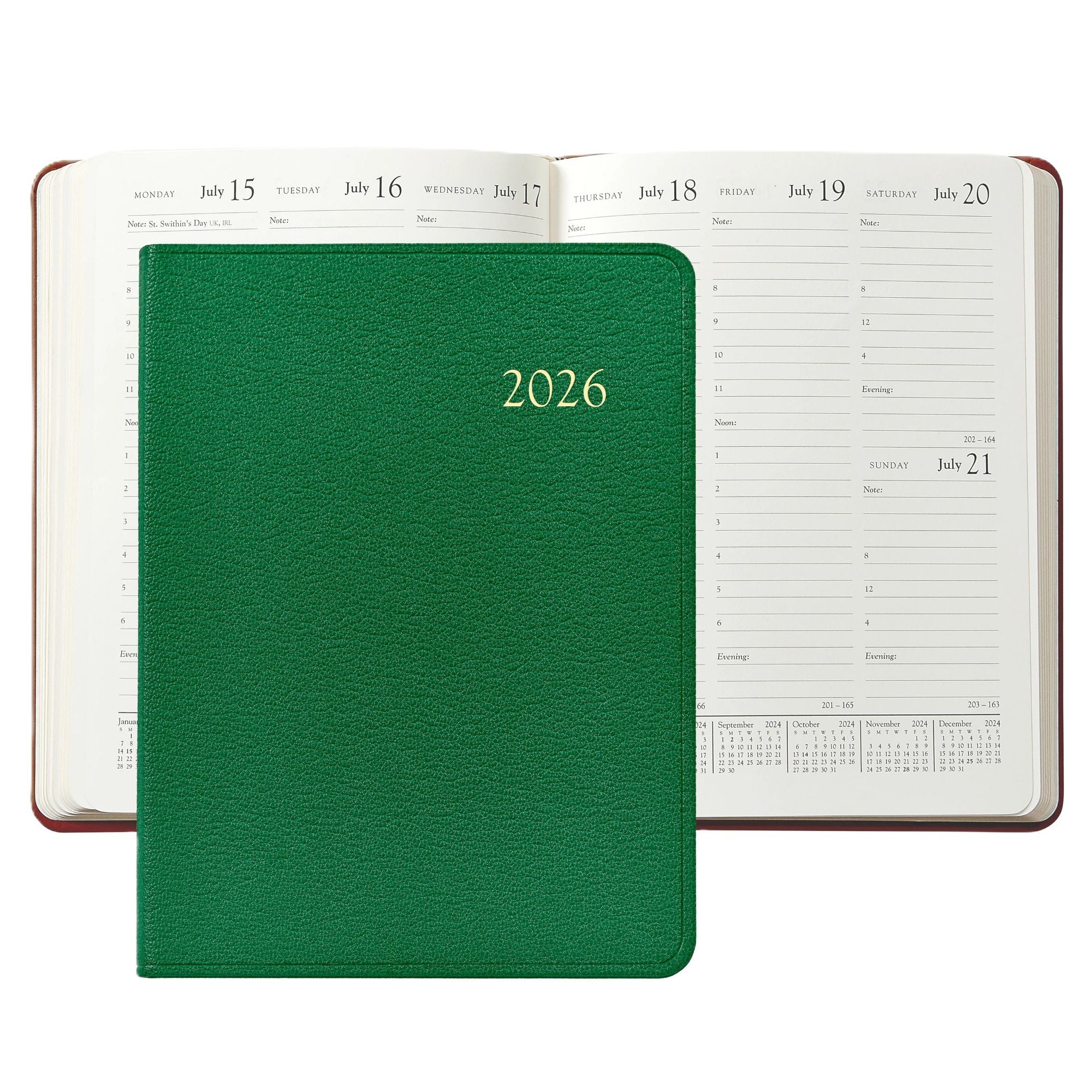 Graphic Image 2026 Desk Diary Goatskin Leather