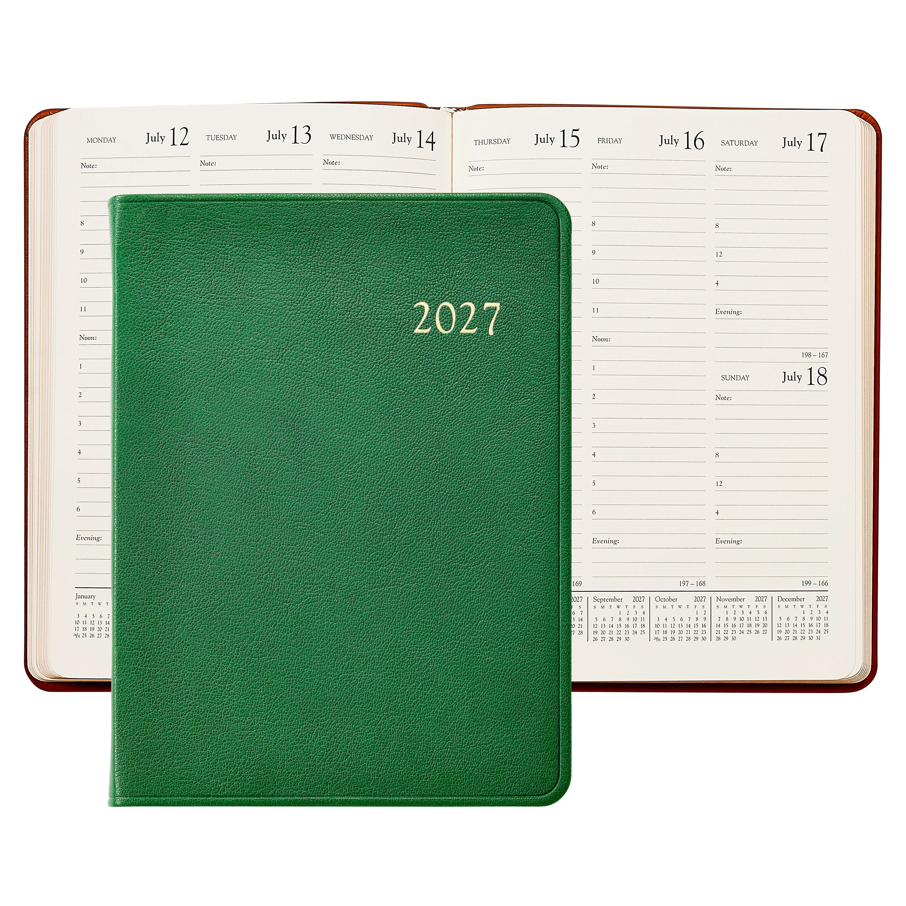 Graphic Image 2027 Desk Diary Goatskin Leather