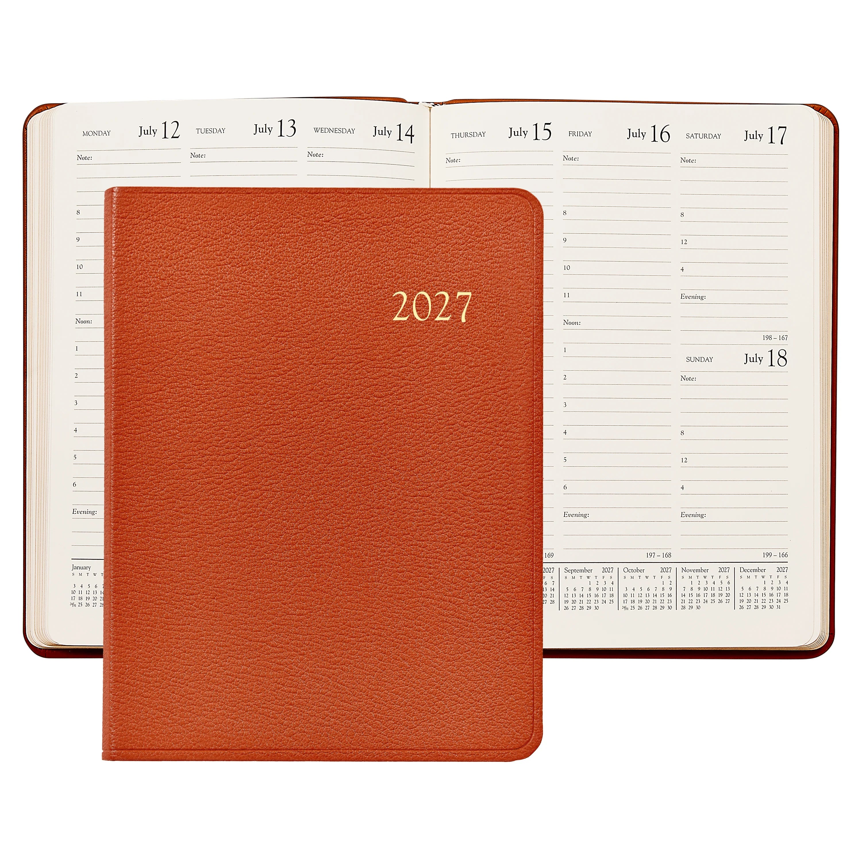 Graphic Image 2027 Desk Diary Goatskin Leather