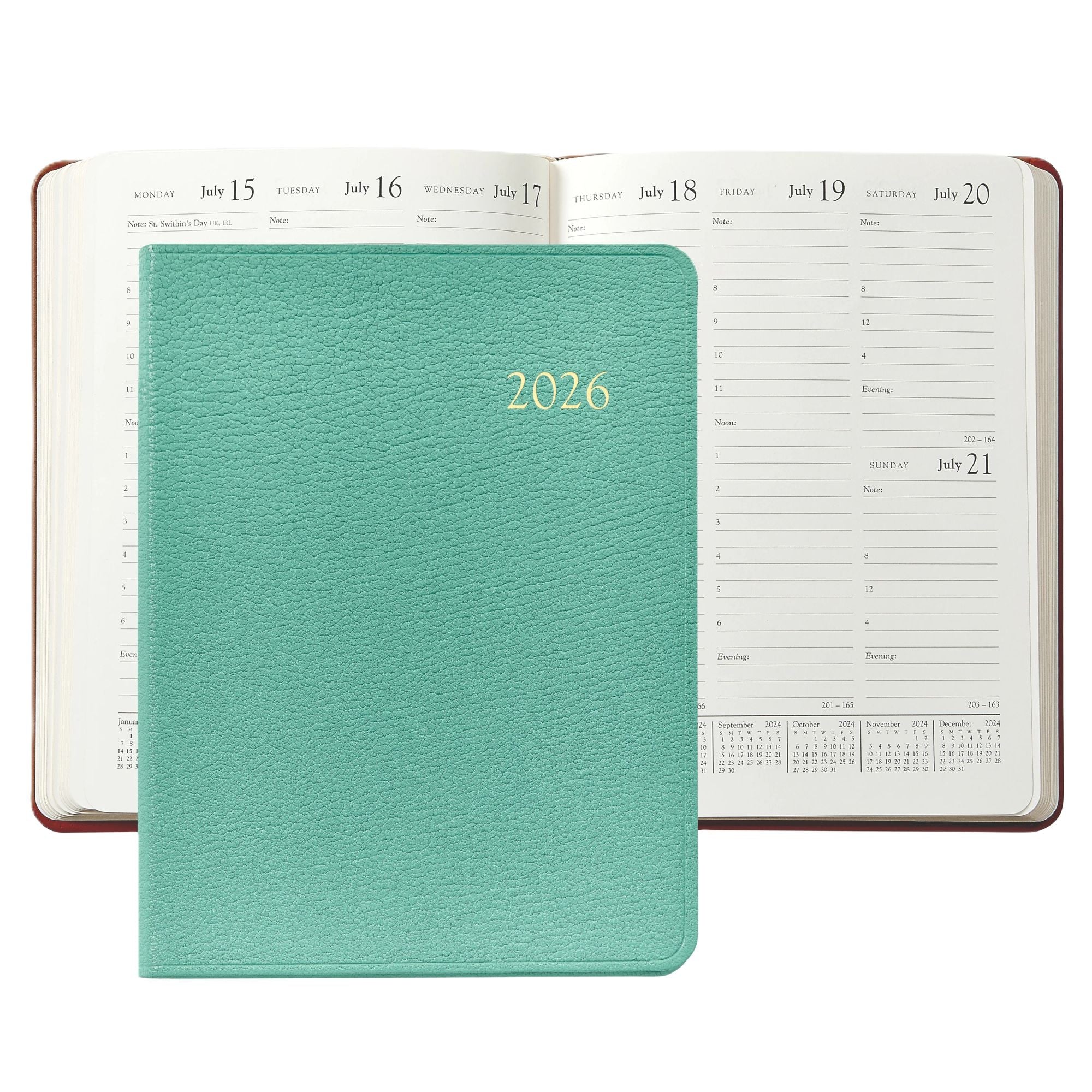 Graphic Image 2026 Desk Diary Goatskin Leather
