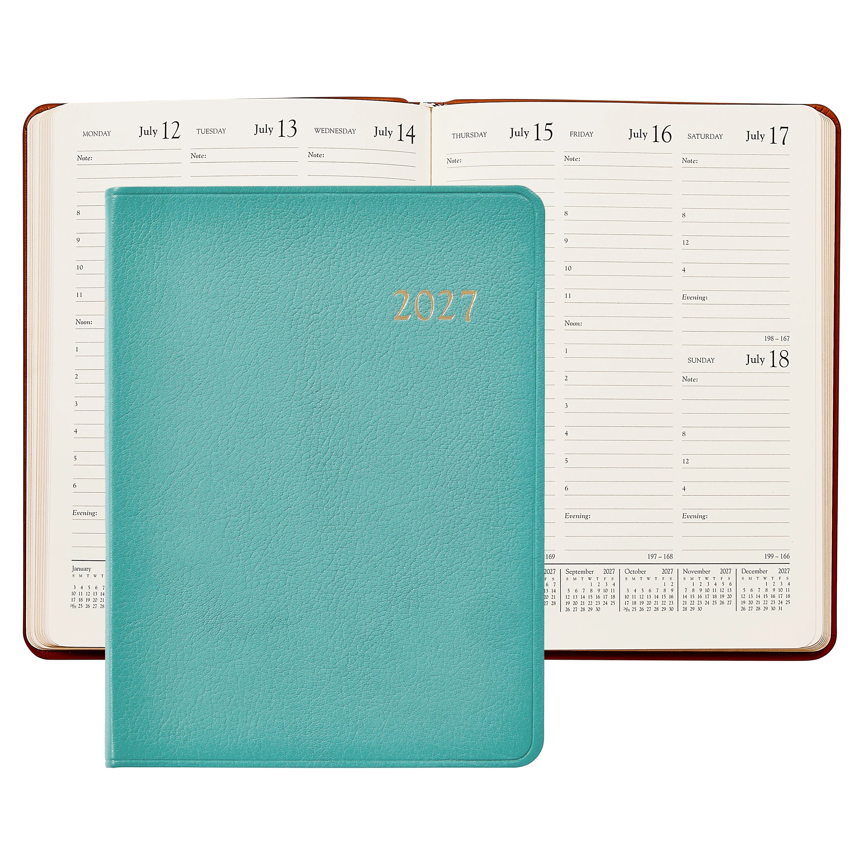 Graphic Image 2027 Desk Diary Goatskin Leather