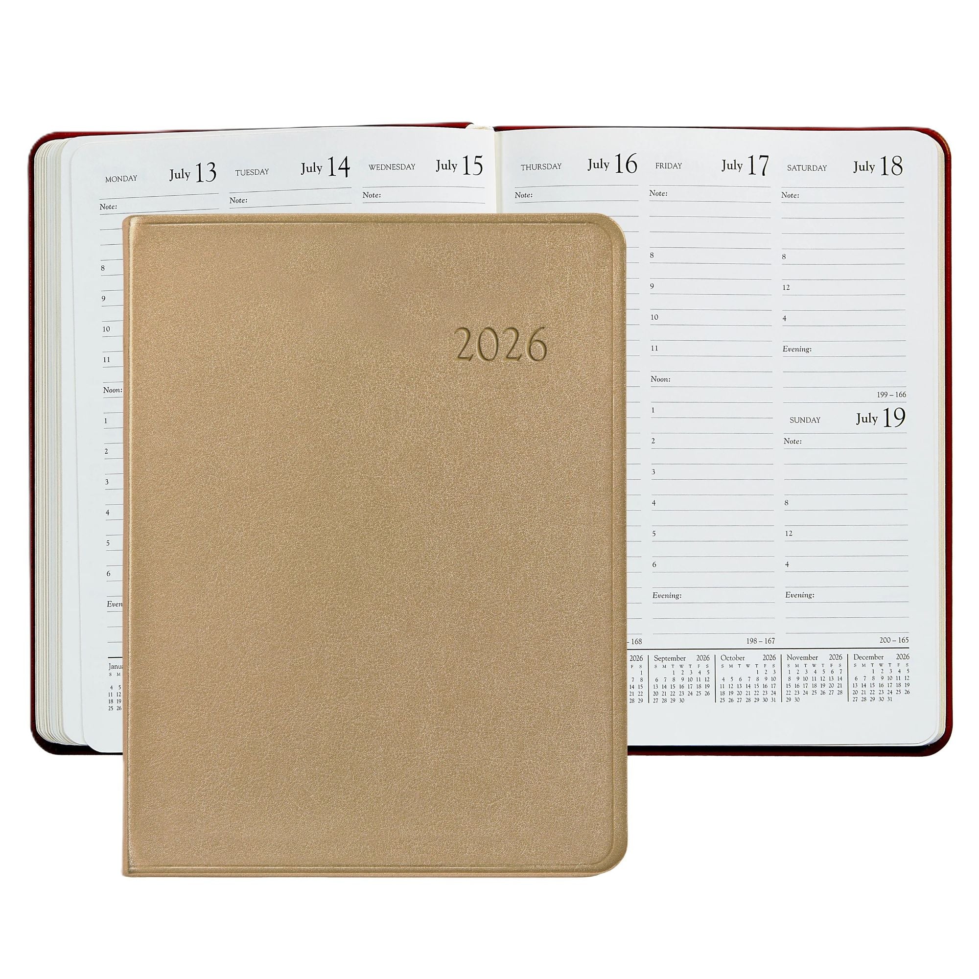 Graphic Image 2026 Desk Diary Goatskin Leather