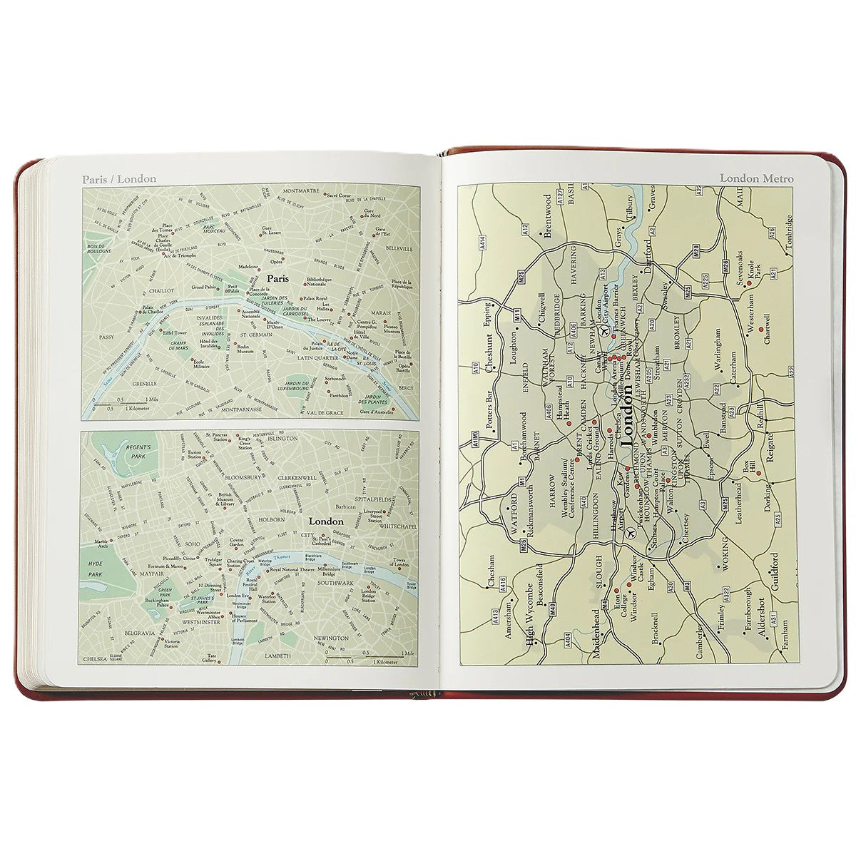 Graphic Image 2026 Desk Diary Traditional Leather