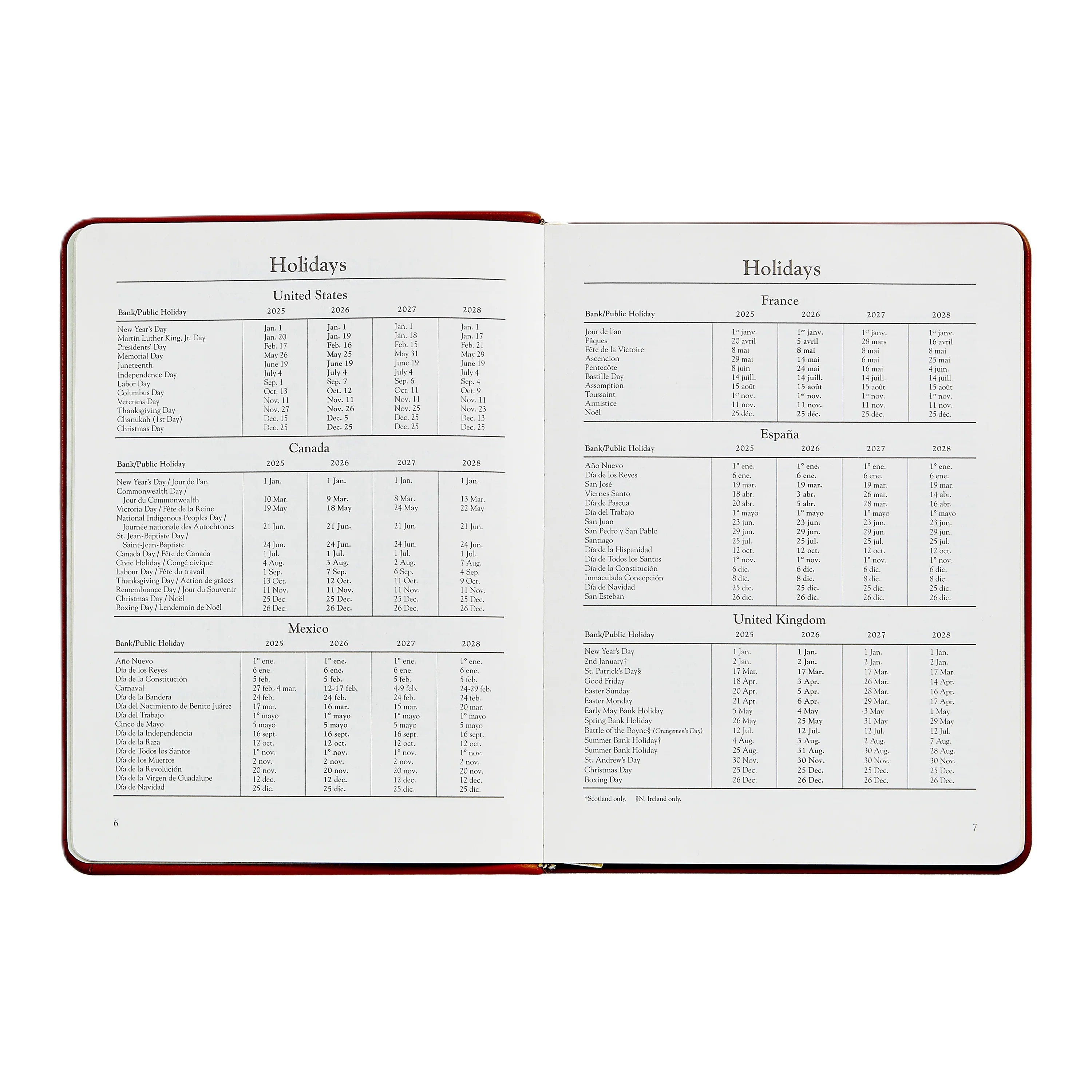 Graphic Image 2026 Desk Diary Embossed Croc Leather