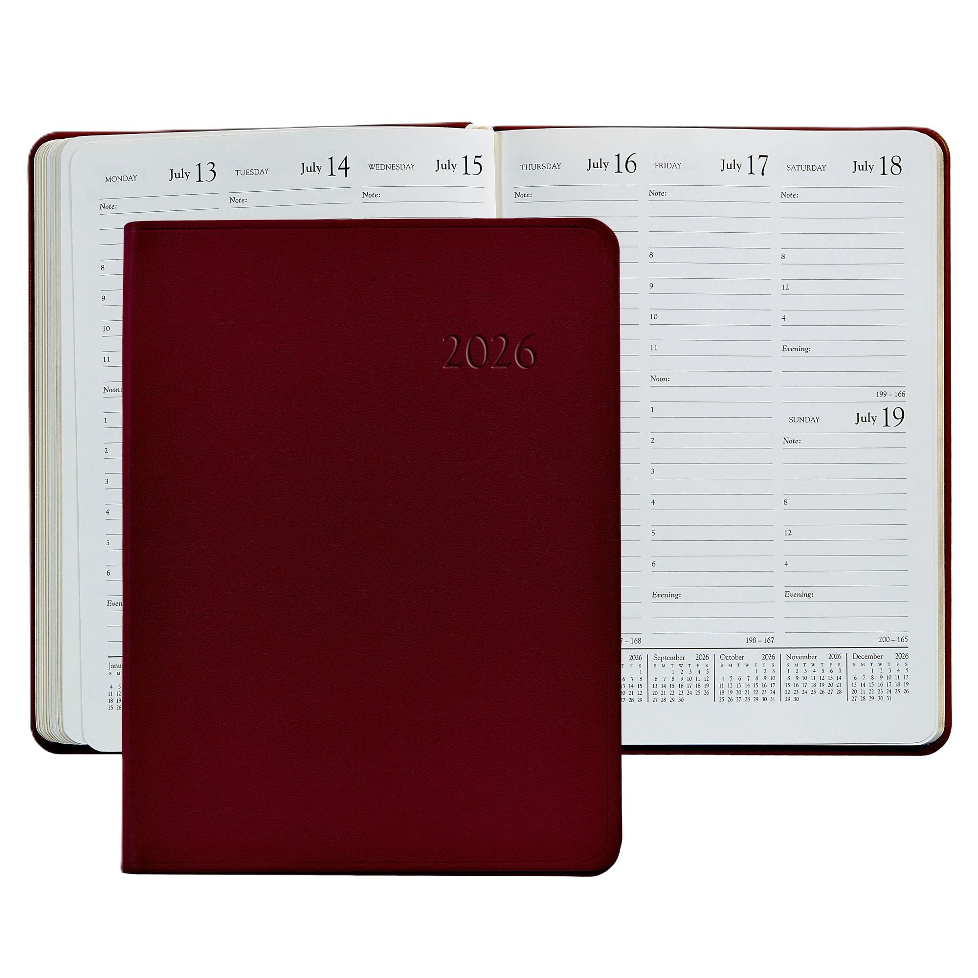 Graphic Image 2026 Desk Diary Traditional Leather