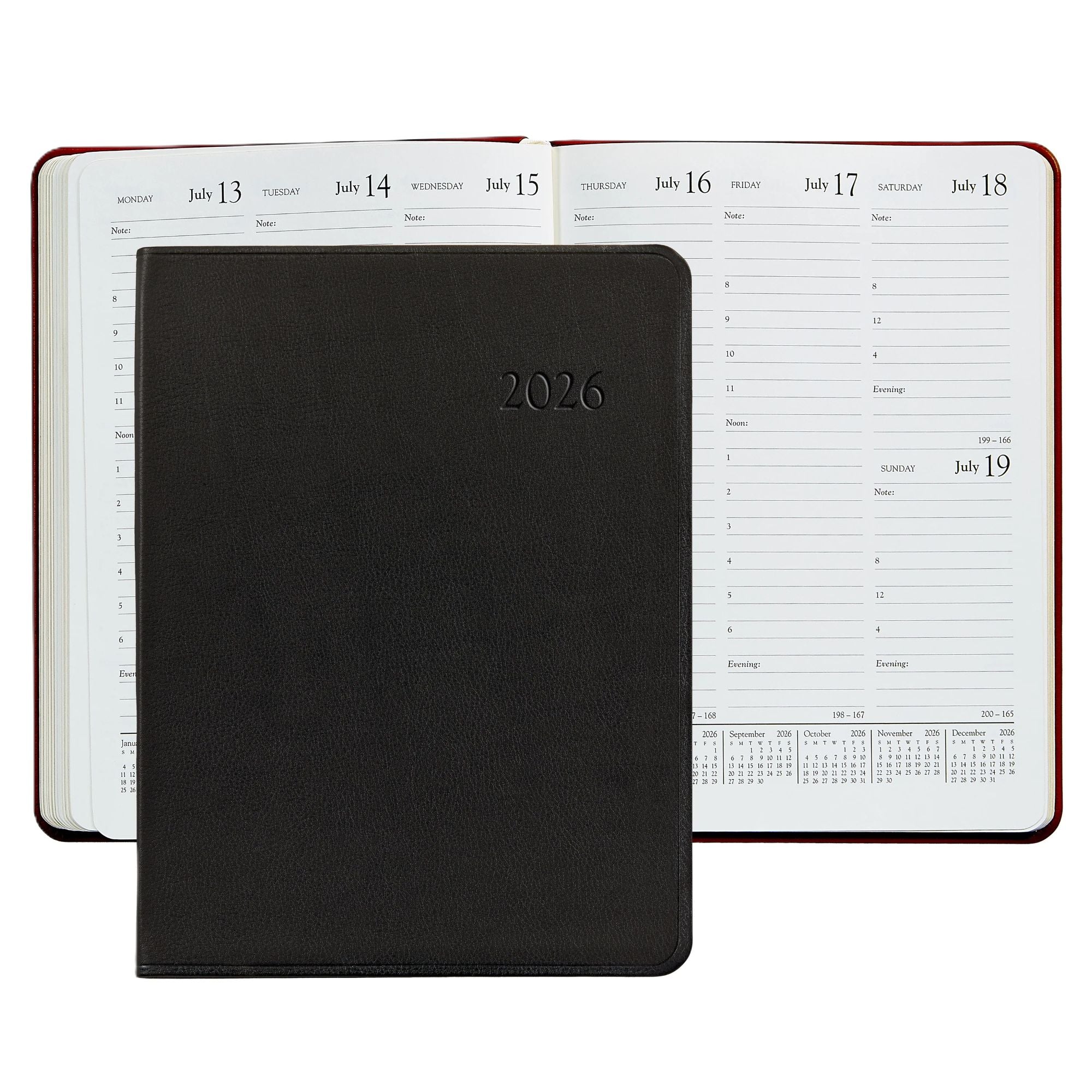 Graphic Image 2026 Desk Diary Traditional Leather